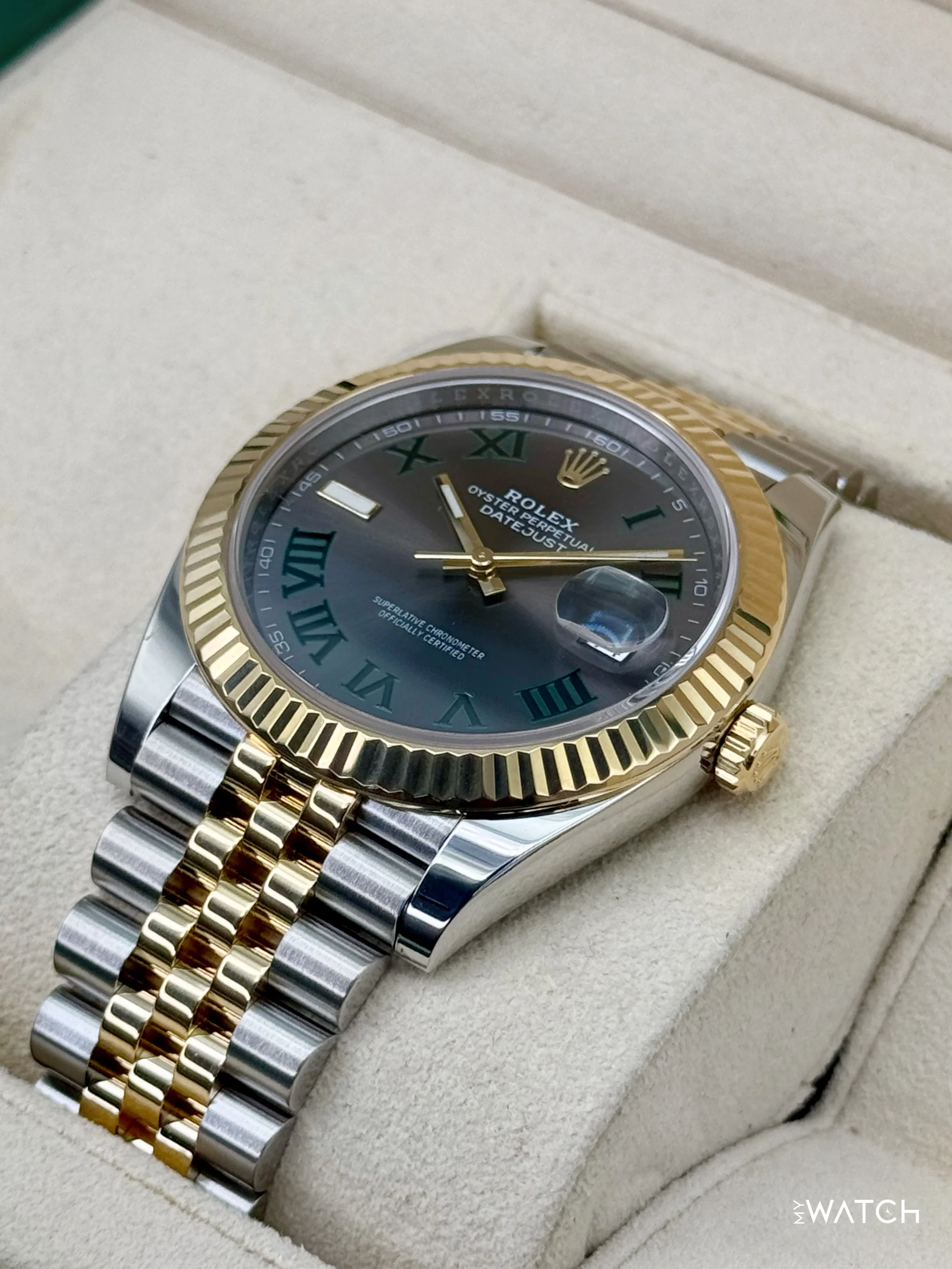 2020 Rolex Datejust 41mm 126333 Two-Tone Oyster Wimbledon Dial - Image 5