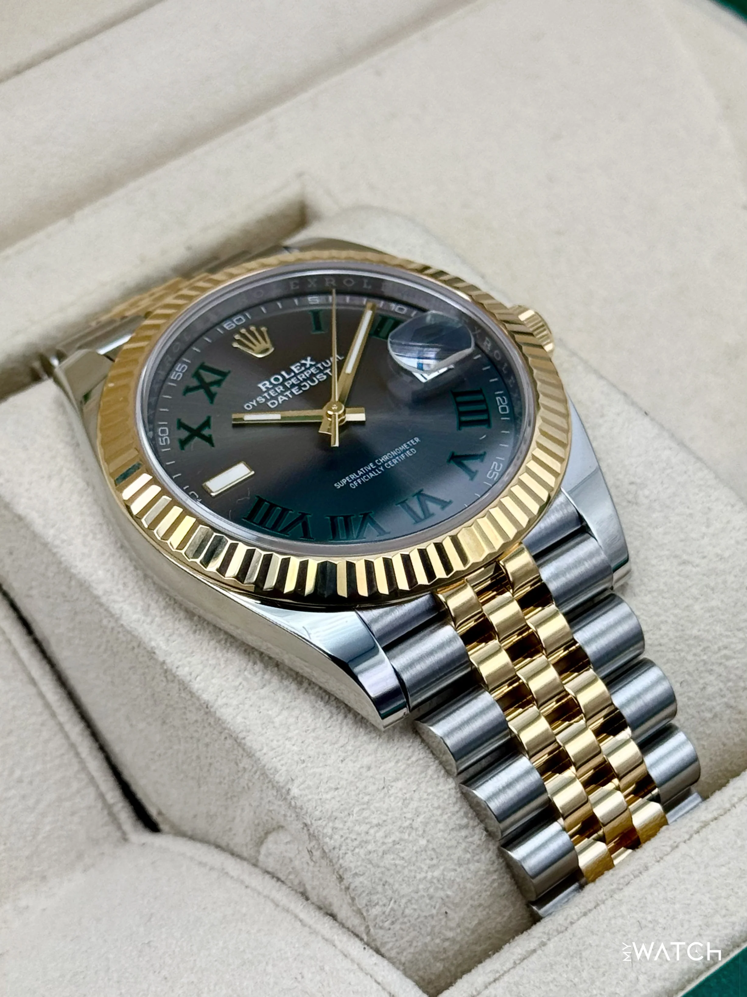 2020 Rolex Datejust 41mm 126333 Two-Tone Oyster Wimbledon Dial - Image 6