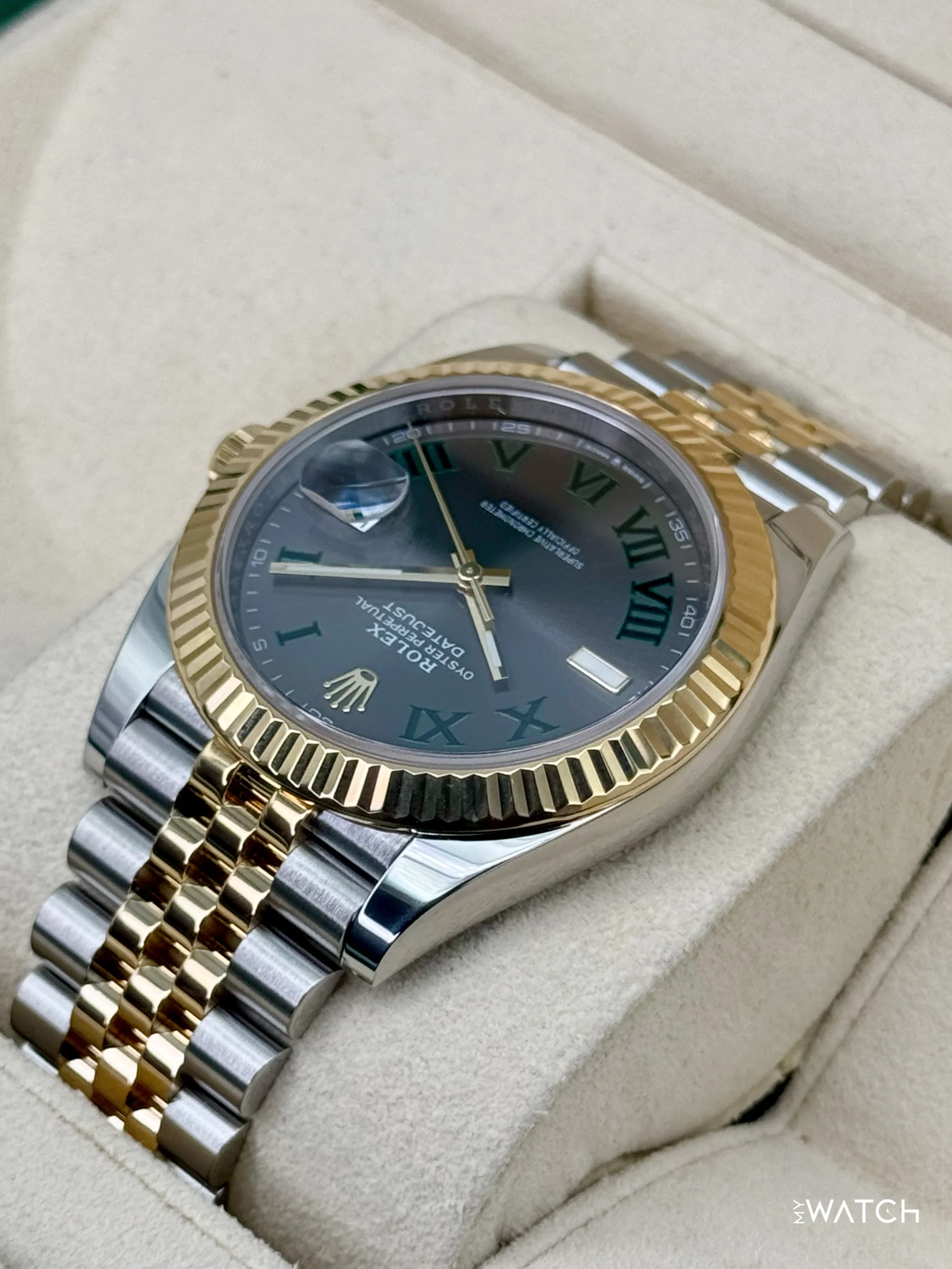 2020 Rolex Datejust 41mm 126333 Two-Tone Oyster Wimbledon Dial - Image 7