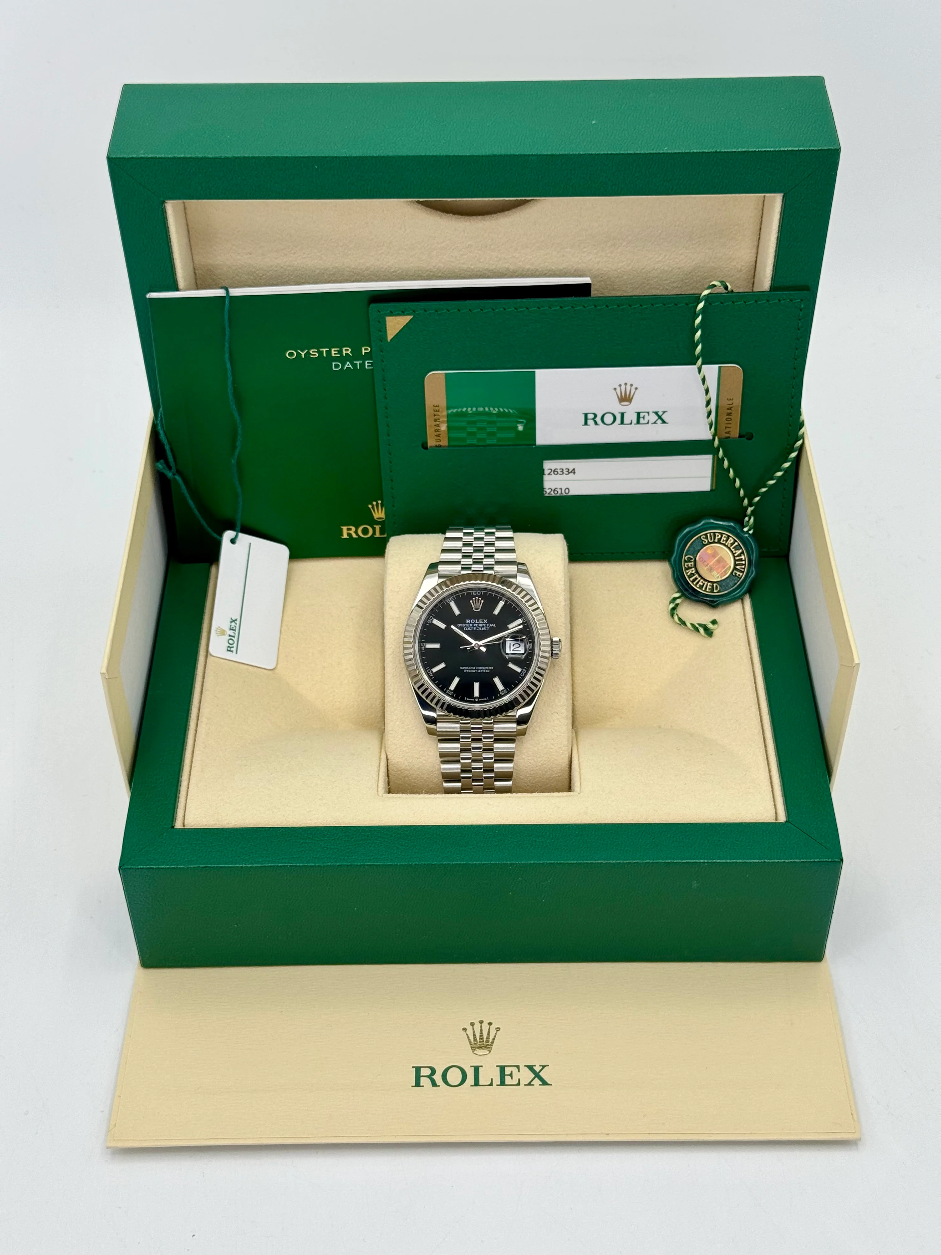 2020 Rolex Datejust 41mm 126334 Stainless Steel Jubilee Black Dial - Image 11
