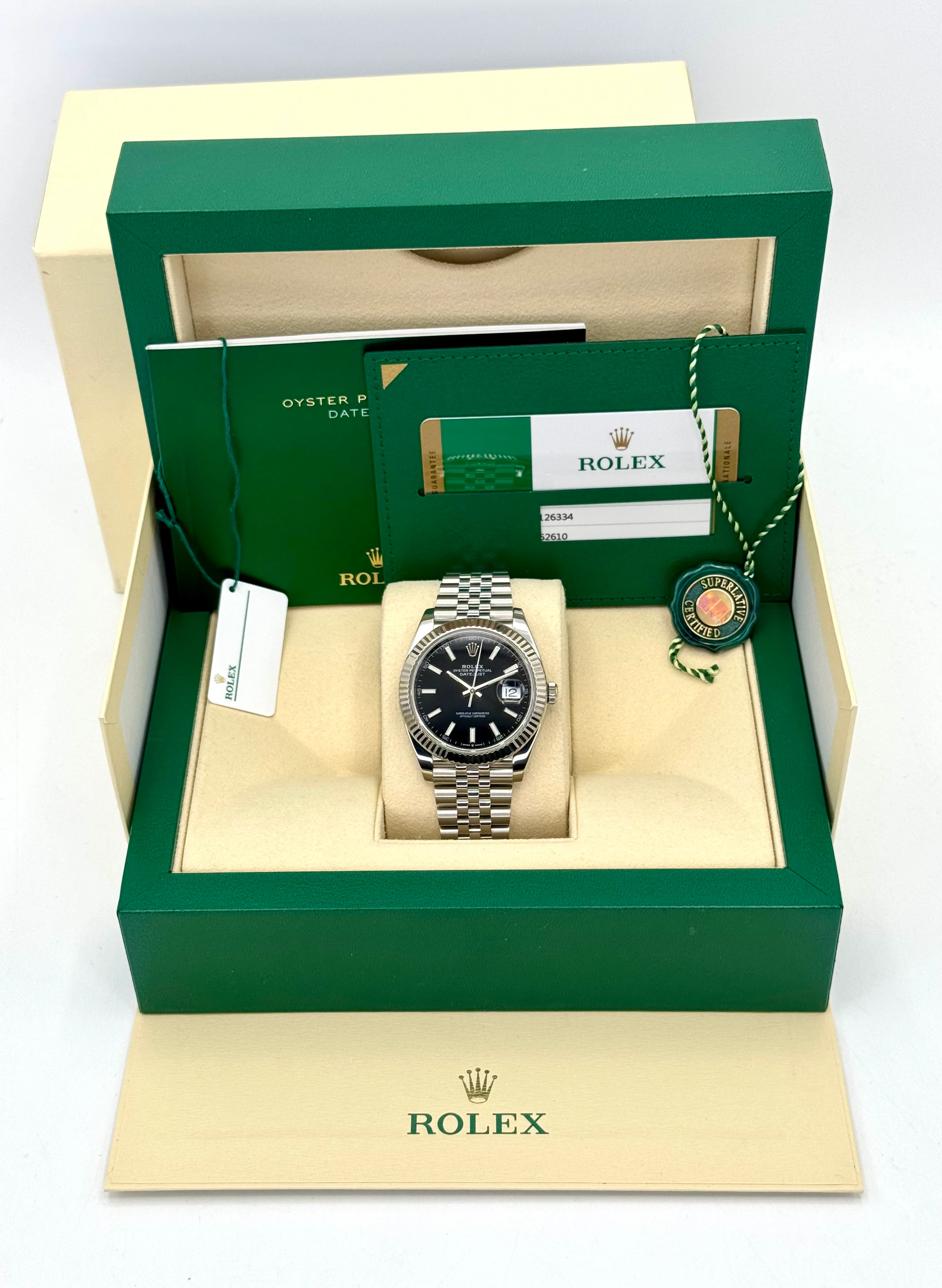 2020 Rolex Datejust 41mm 126334 Stainless Steel Jubilee Black Dial - Image 12