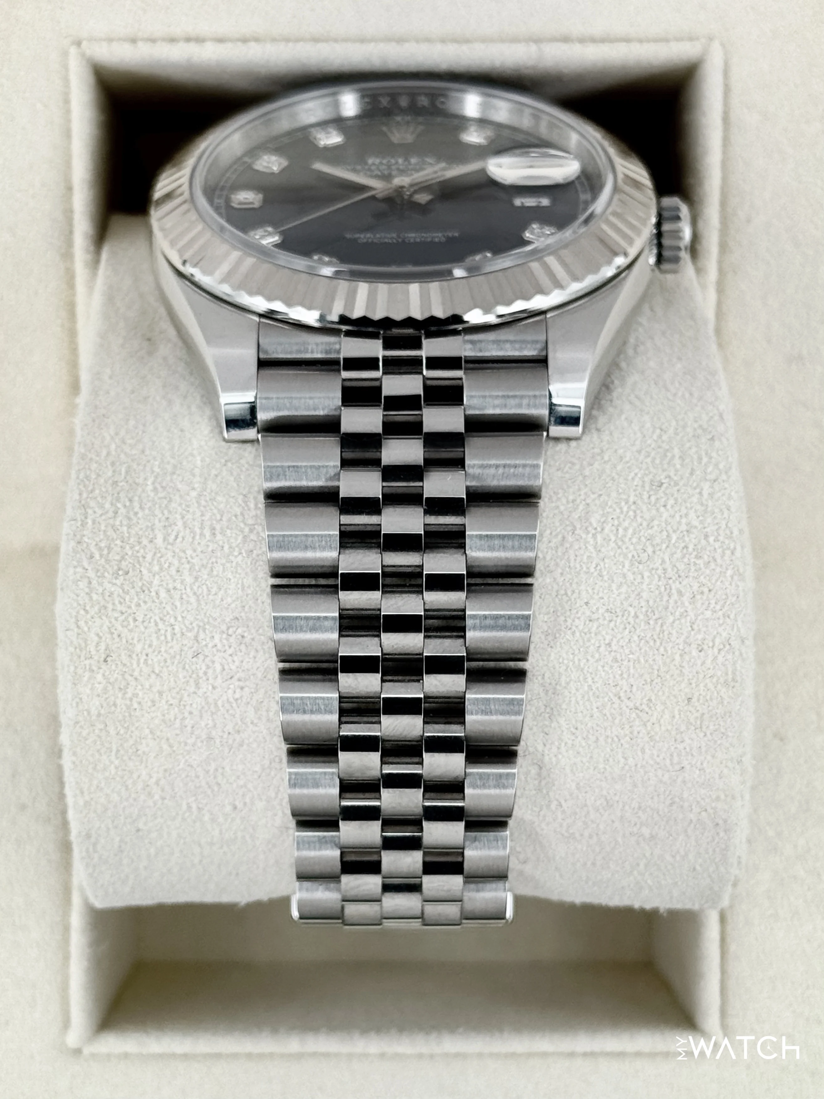 2020 Rolex Datejust 41mm 126334 Stainless Steel Jubilee Blue Diamond Dial - Image 4