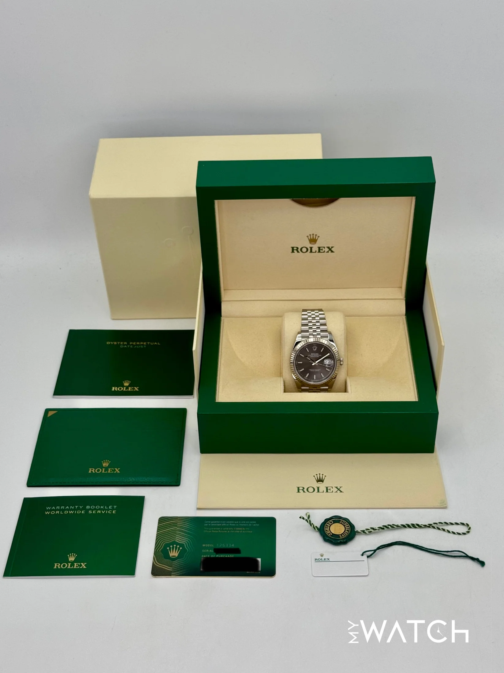 2020 Rolex Datejust 41mm 126334 Stainless Steel Jubilee Rhodium Dial - Image 10