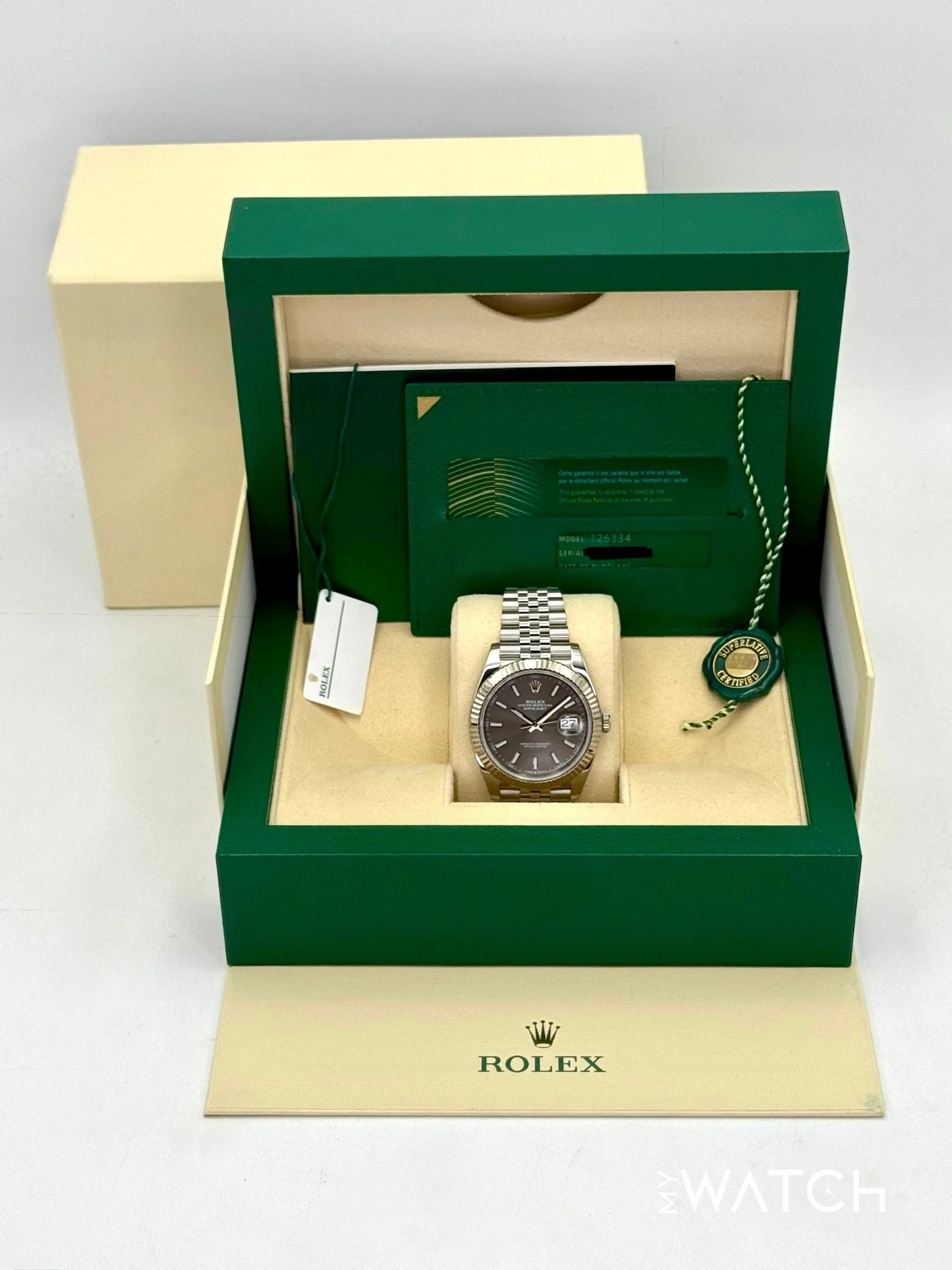 2020 Rolex Datejust 41mm 126334 Stainless Steel Jubilee Rhodium Dial - Image 9