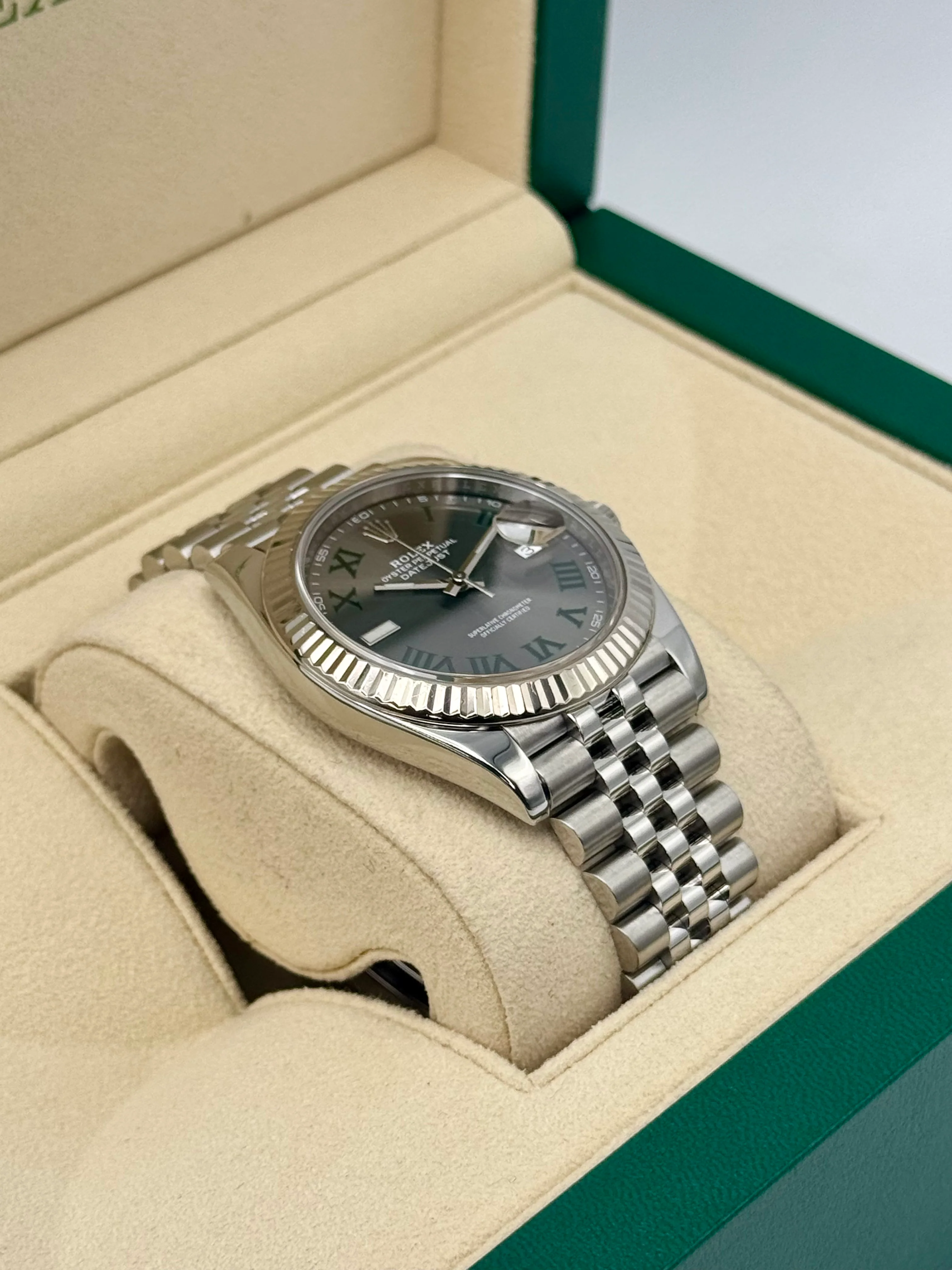 2020 Rolex Datejust 41mm 126334 Stainless Steel Jubilee Wimbledon Dial - Image 6