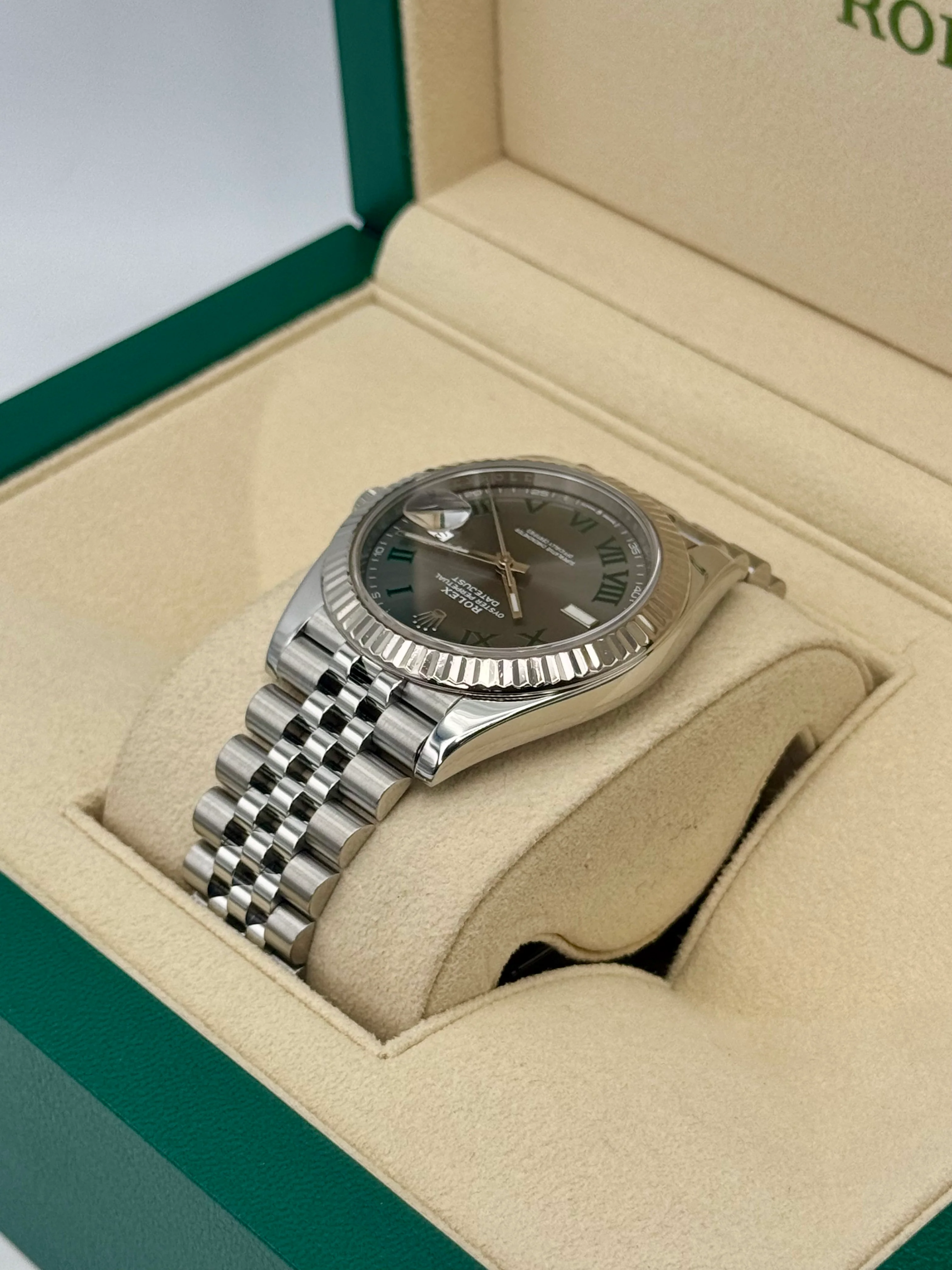 2020 Rolex Datejust 41mm 126334 Stainless Steel Jubilee Wimbledon Dial - Image 7