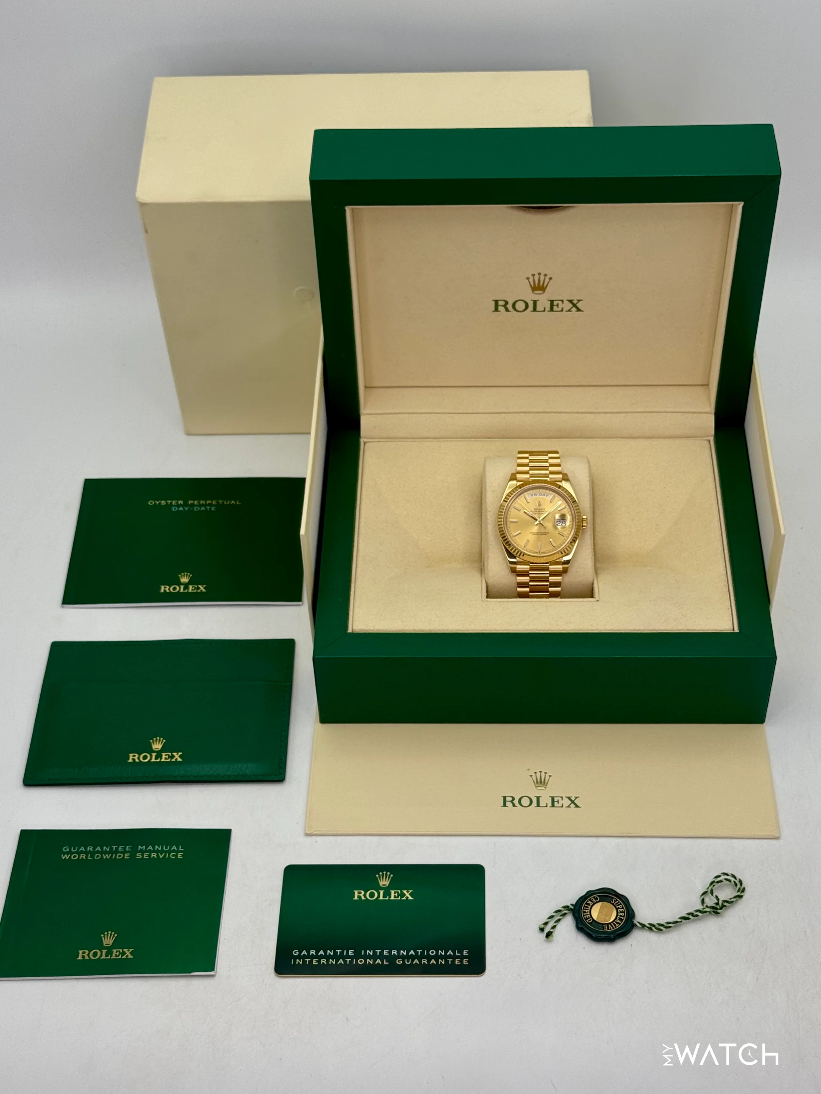 2020 Rolex Day-Date 40mm 228238 Champagne Stick Dial - Image 10