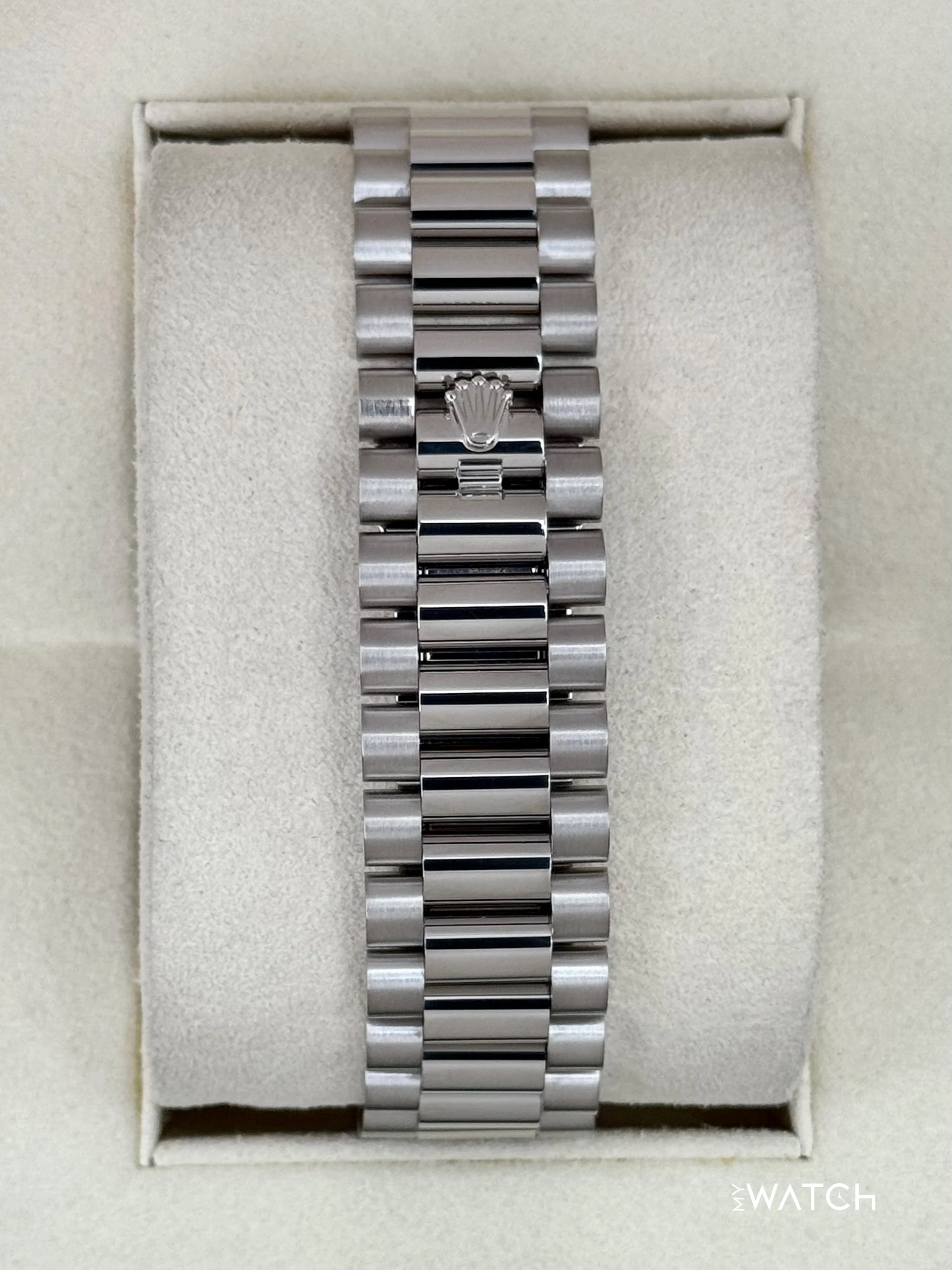 2020 Rolex Day-Date 40mm 228239 White Gold Rhodium Motif Dial - Image 2
