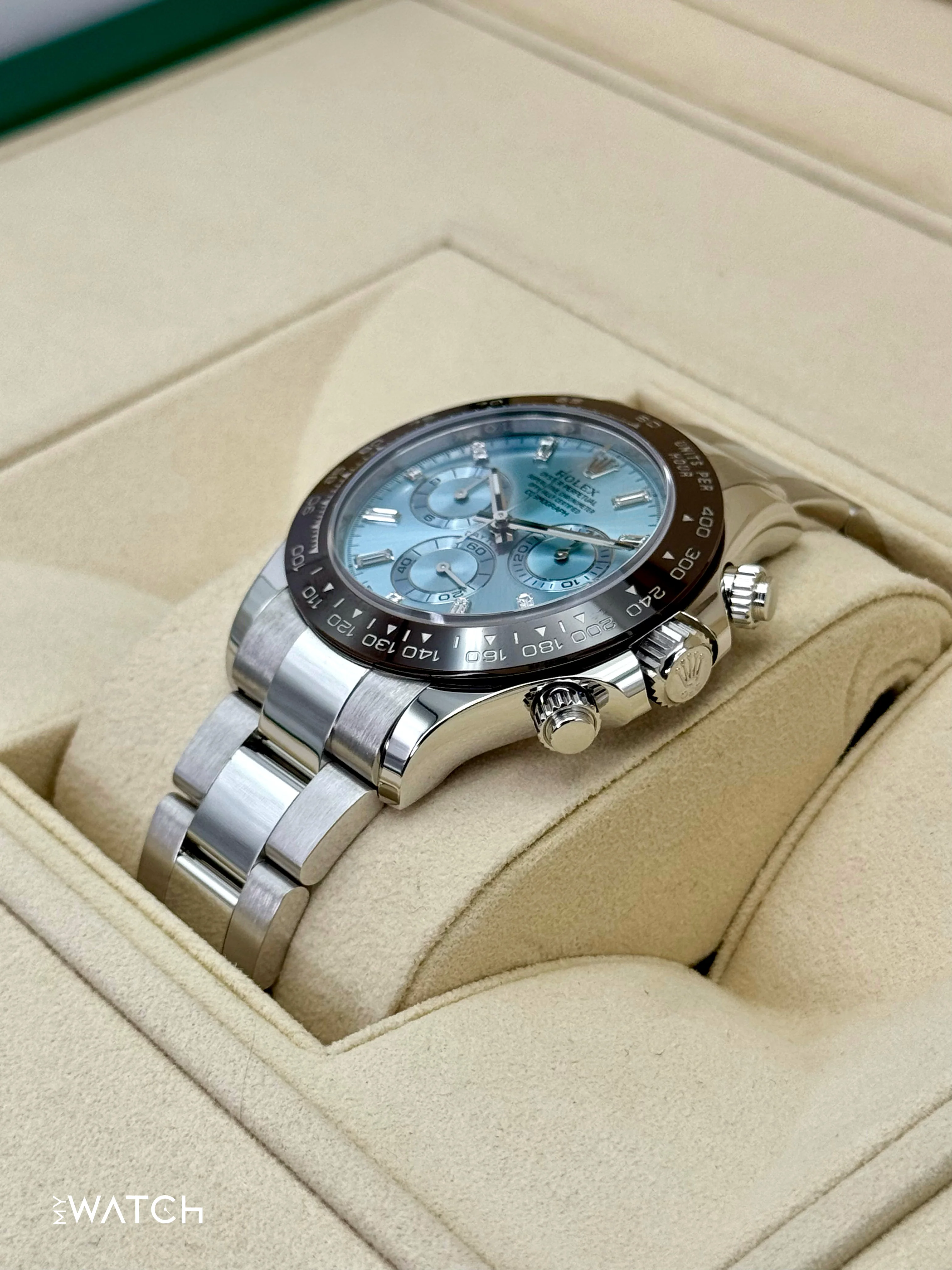 2020 Rolex Daytona 40mm 116506 Platinum Ice Blue Diamond Baguette Dial - Image 5