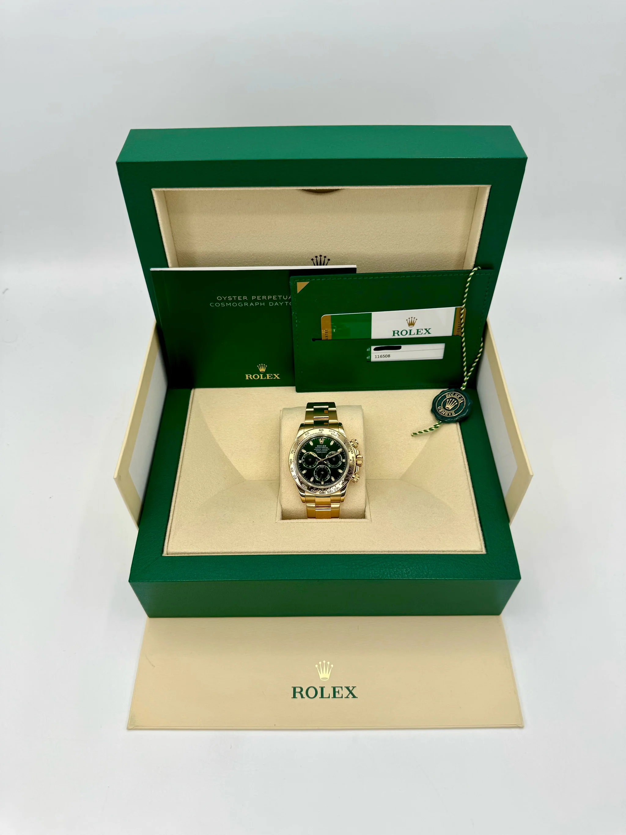 2020 Rolex Daytona "John Mayer" 40mm 116508 Yellow Gold Green Dial - Image 11