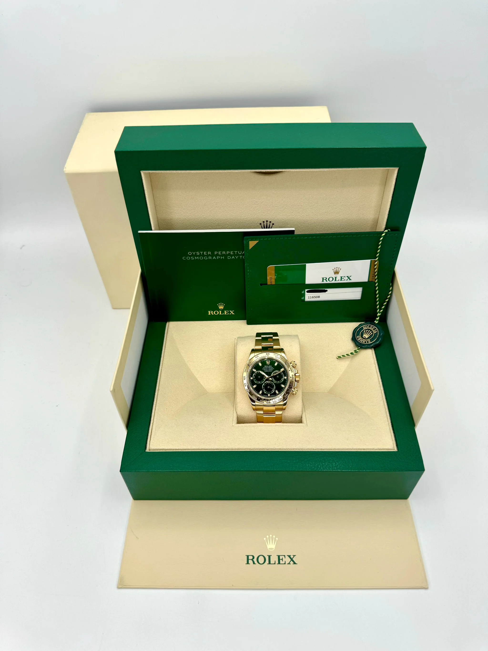 2020 Rolex Daytona "John Mayer" 40mm 116508 Yellow Gold Green Dial - Image 12