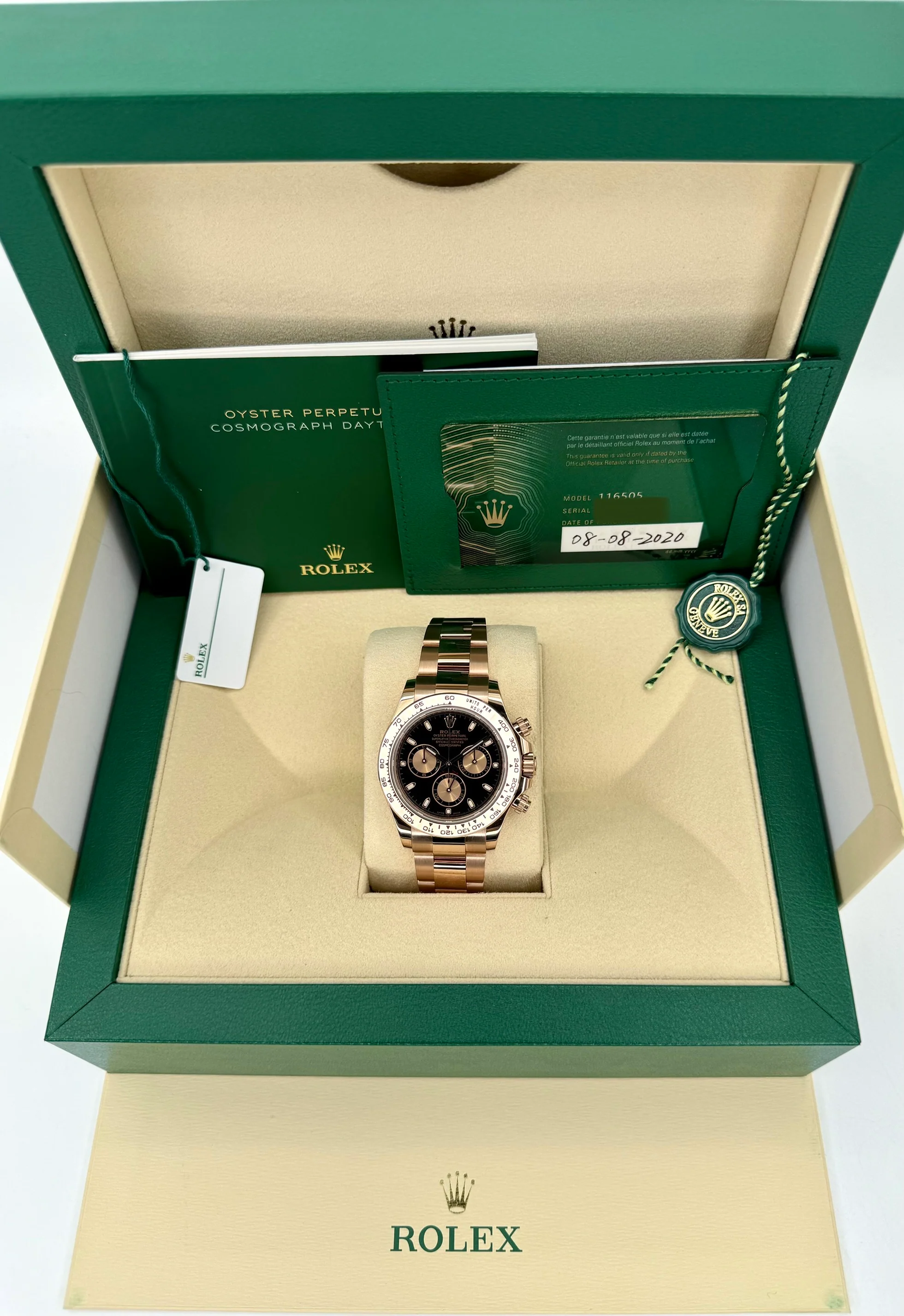 2020 Rolex Daytona 40mm116505 Rose Gold Black Dial - Image 11