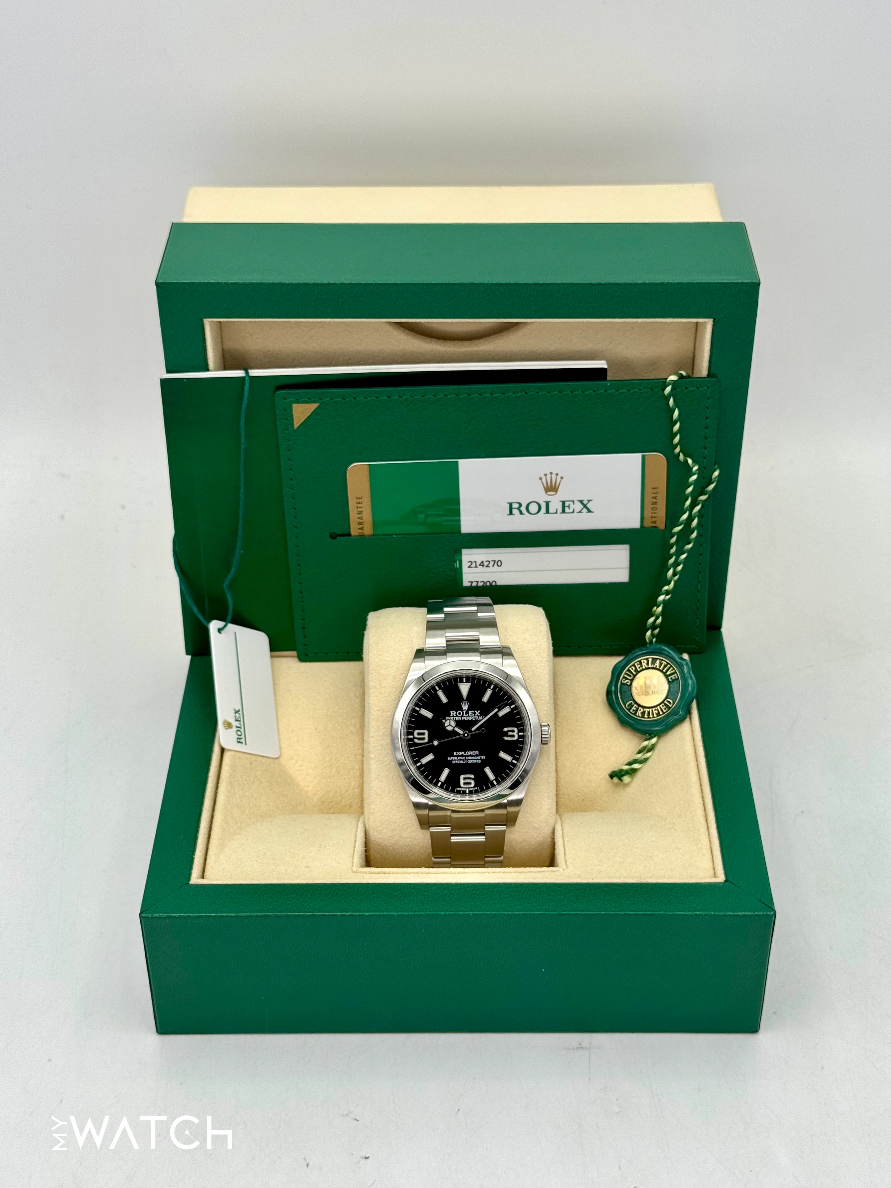 2020 Rolex Explorer 39mm 214270 Stainless Steel Black Dial - Image 9