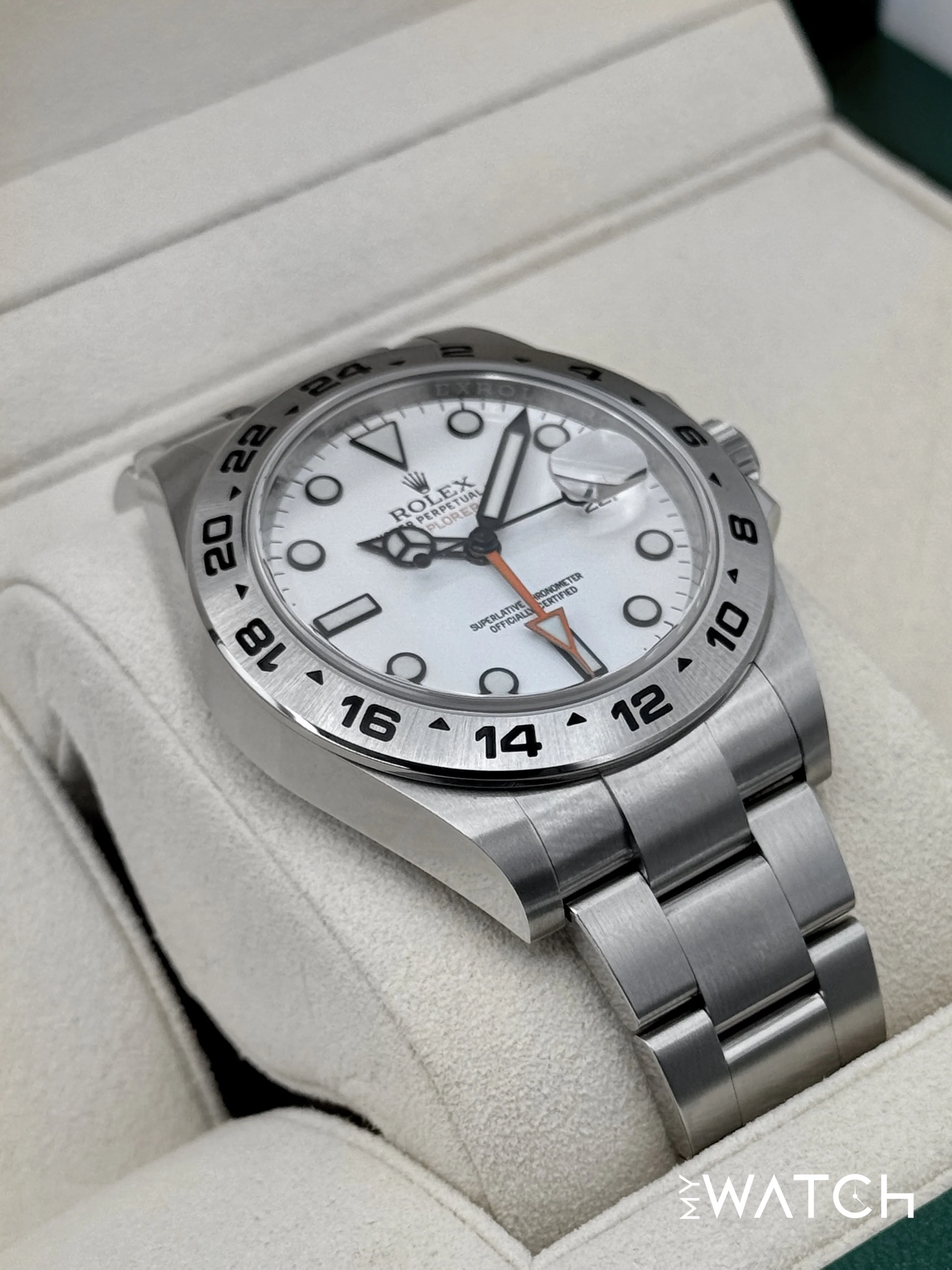 2020 Rolex Explorer II 42mm 216570 Polar White Dial - Image 6