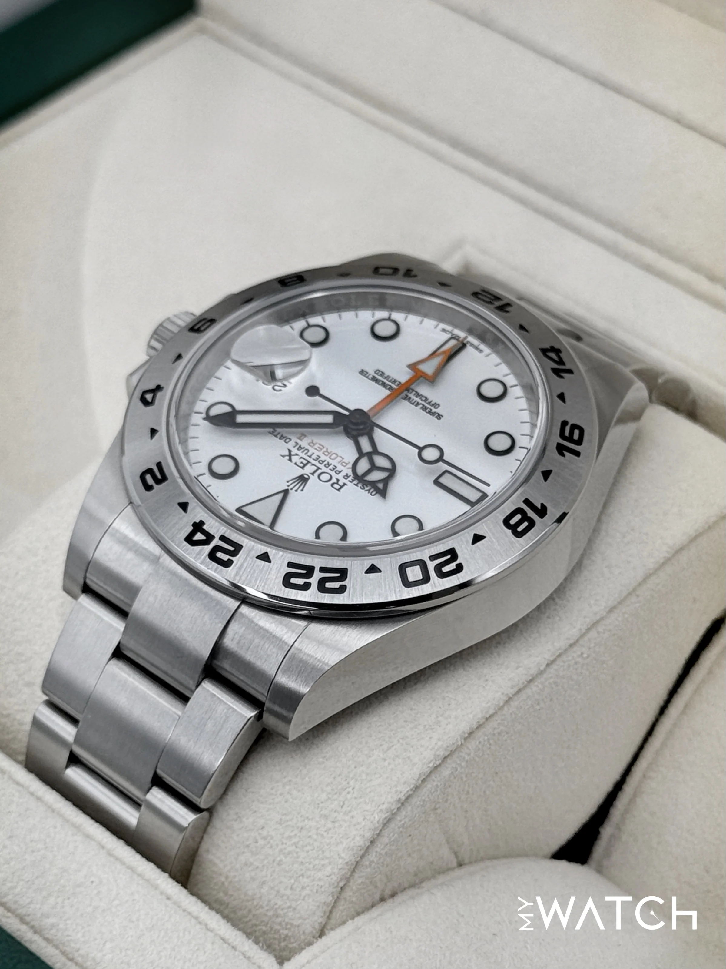 2020 Rolex Explorer II 42mm 216570 Polar White Dial - Image 7