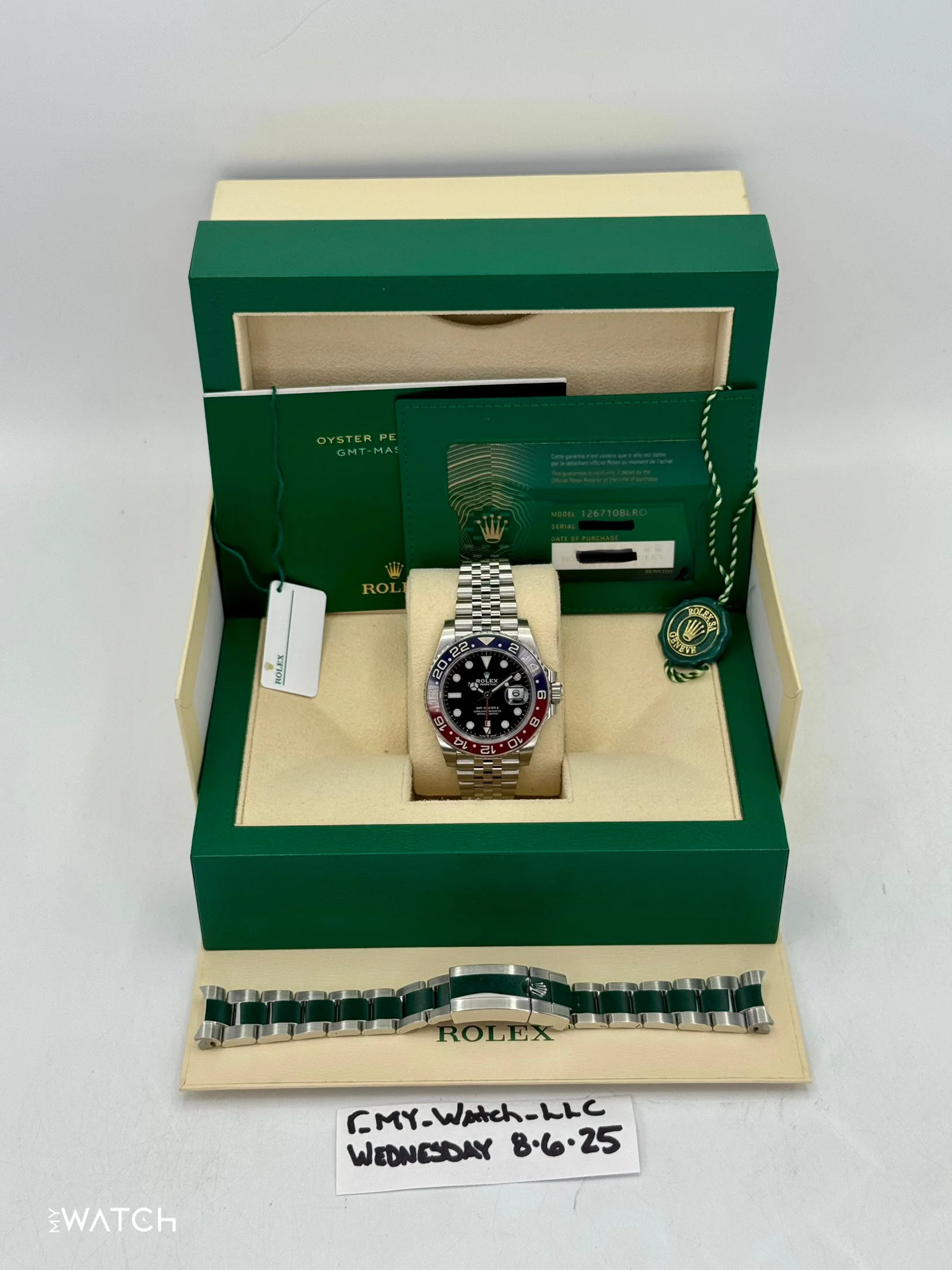 2020 Rolex GMT-Master II "Pepsi" 40mm 126710BLRO Jubilee (BOTH BRACELETS) - Image 9