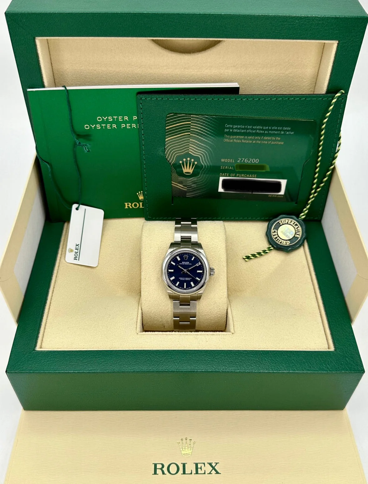2023 Rolex Ladies Oyster Perpetual 28mm 276200 Oyster Blue Dial - Image 11