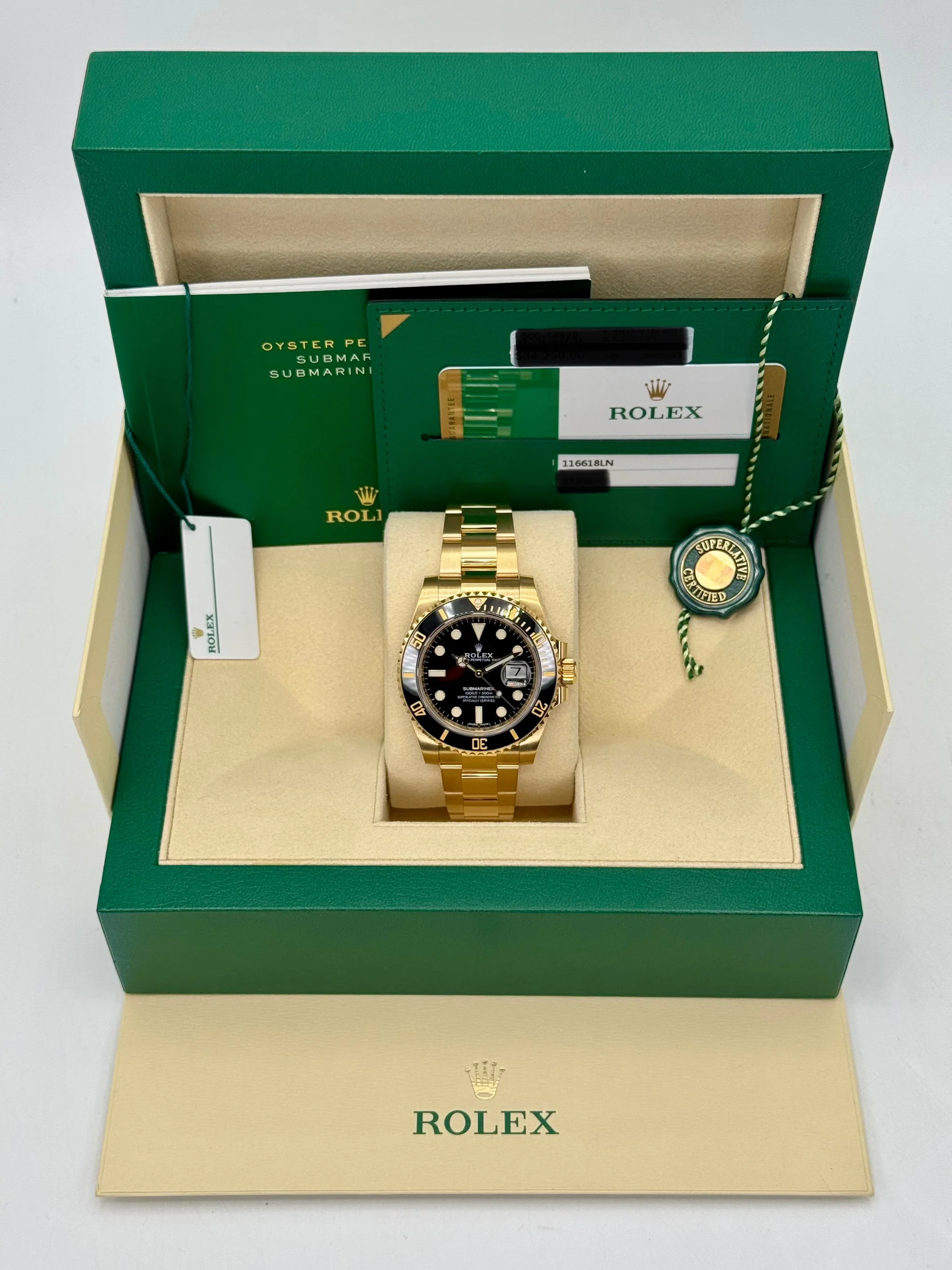 2020 Rolex Submariner 40mm 116618LN 18K Yellow Gold Black Dial - Image 11