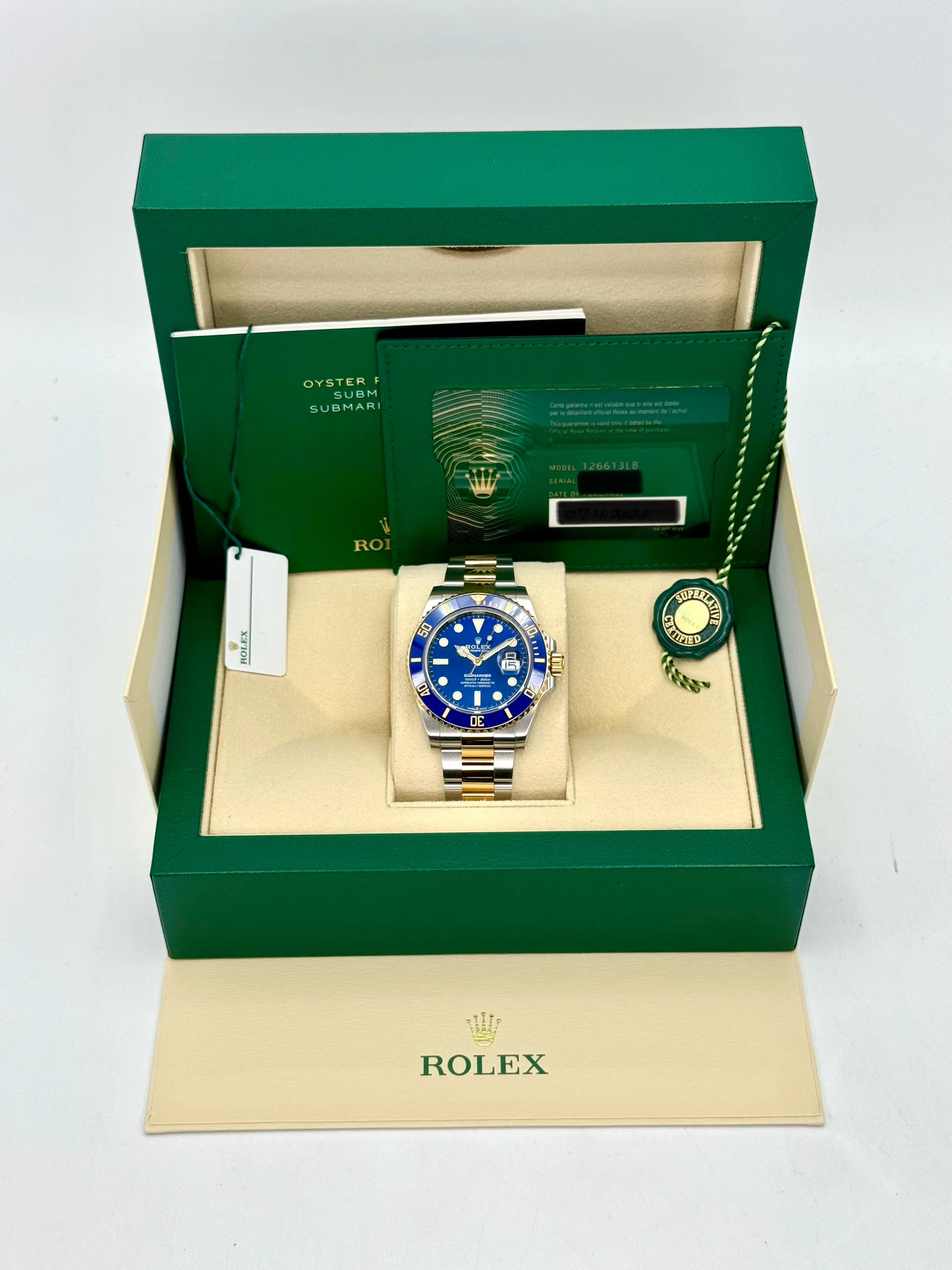 2020 Rolex Submariner "Bluesy" 41mm 126613LB Two-Tone Blue Dial - Image 11