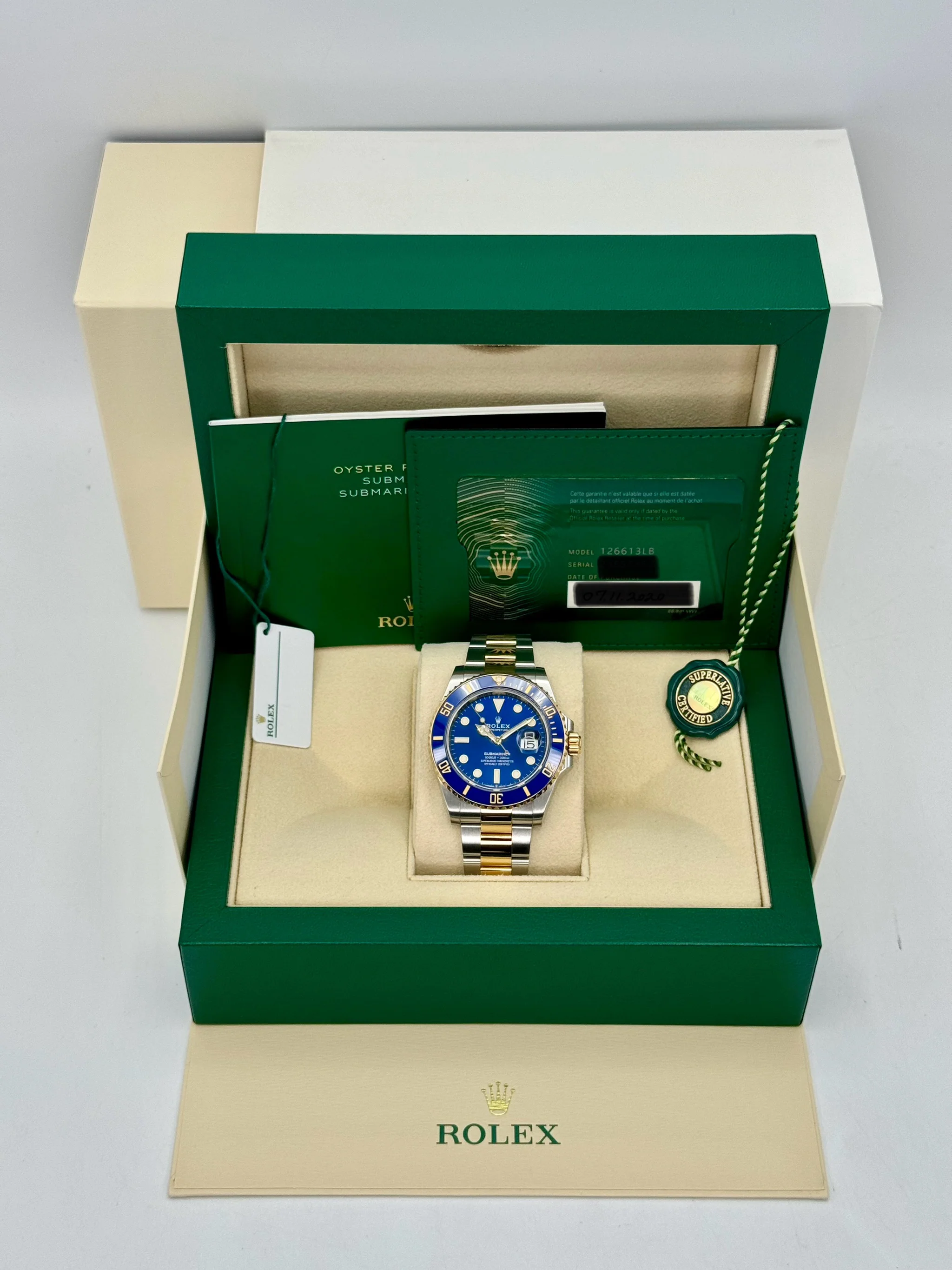 2020 Rolex Submariner "Bluesy" 41mm 126613LB Two-Tone Blue Dial - Image 12