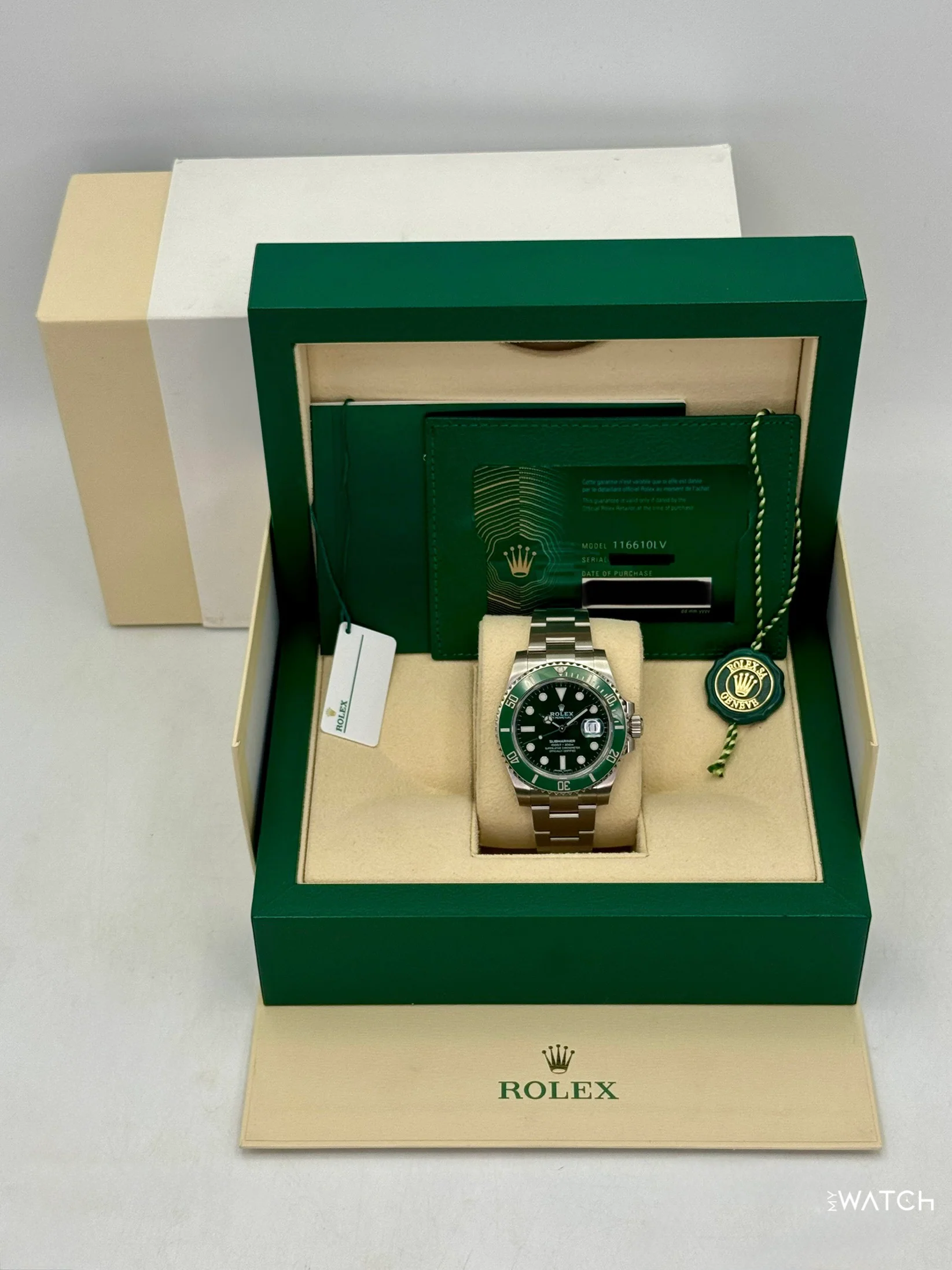 2020 Rolex Submariner “Hulk” 40mm 116610LV Green Dial (GREEN CARD & STICKERED) - Image 9