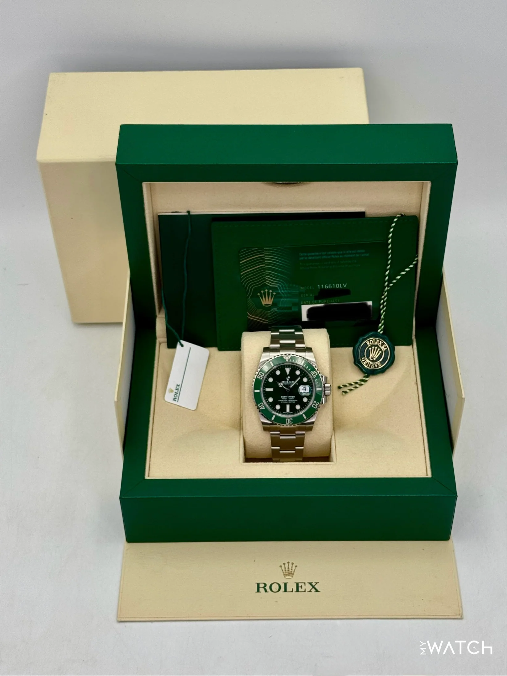 2020 Rolex Submariner “Hulk” 40mm 116610LV Green Dial (Green Card) - Image 9