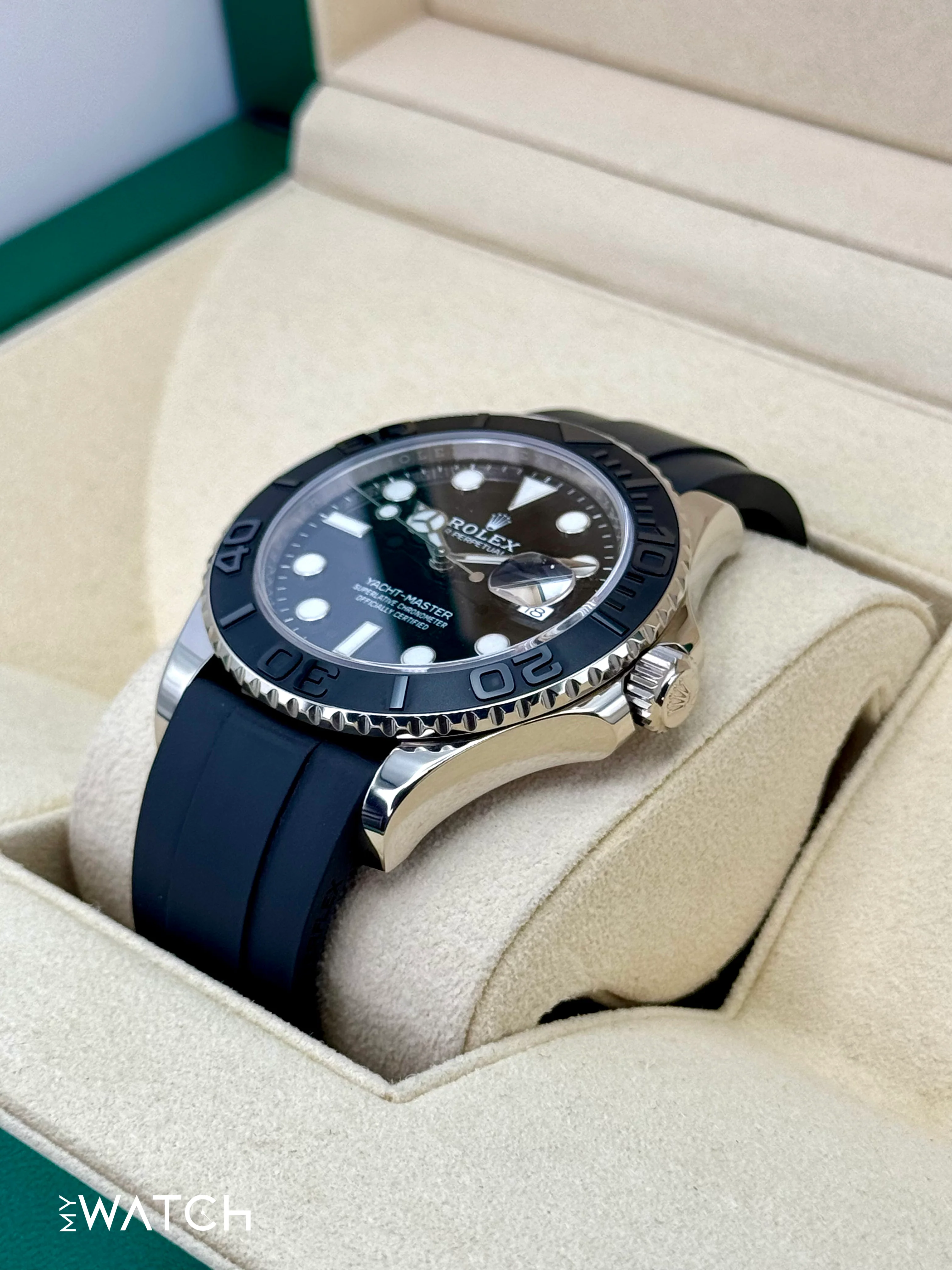 2020 Rolex Yacht-Master 42mm 226659 White Gold Oysterflex Black Dial - Image 4