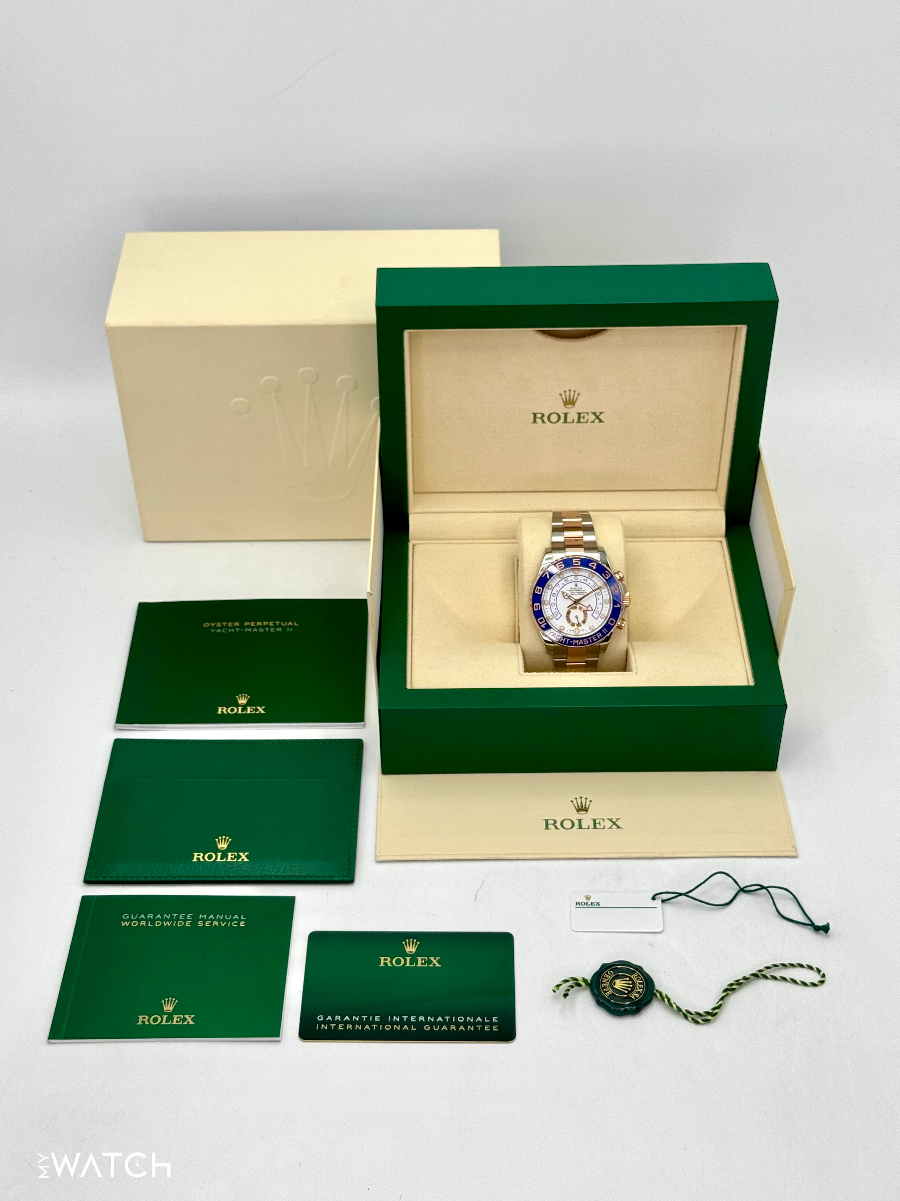 2020 Rolex Yacht-Master II 44mm 116681 Two-Tone White Dial - Image 10
