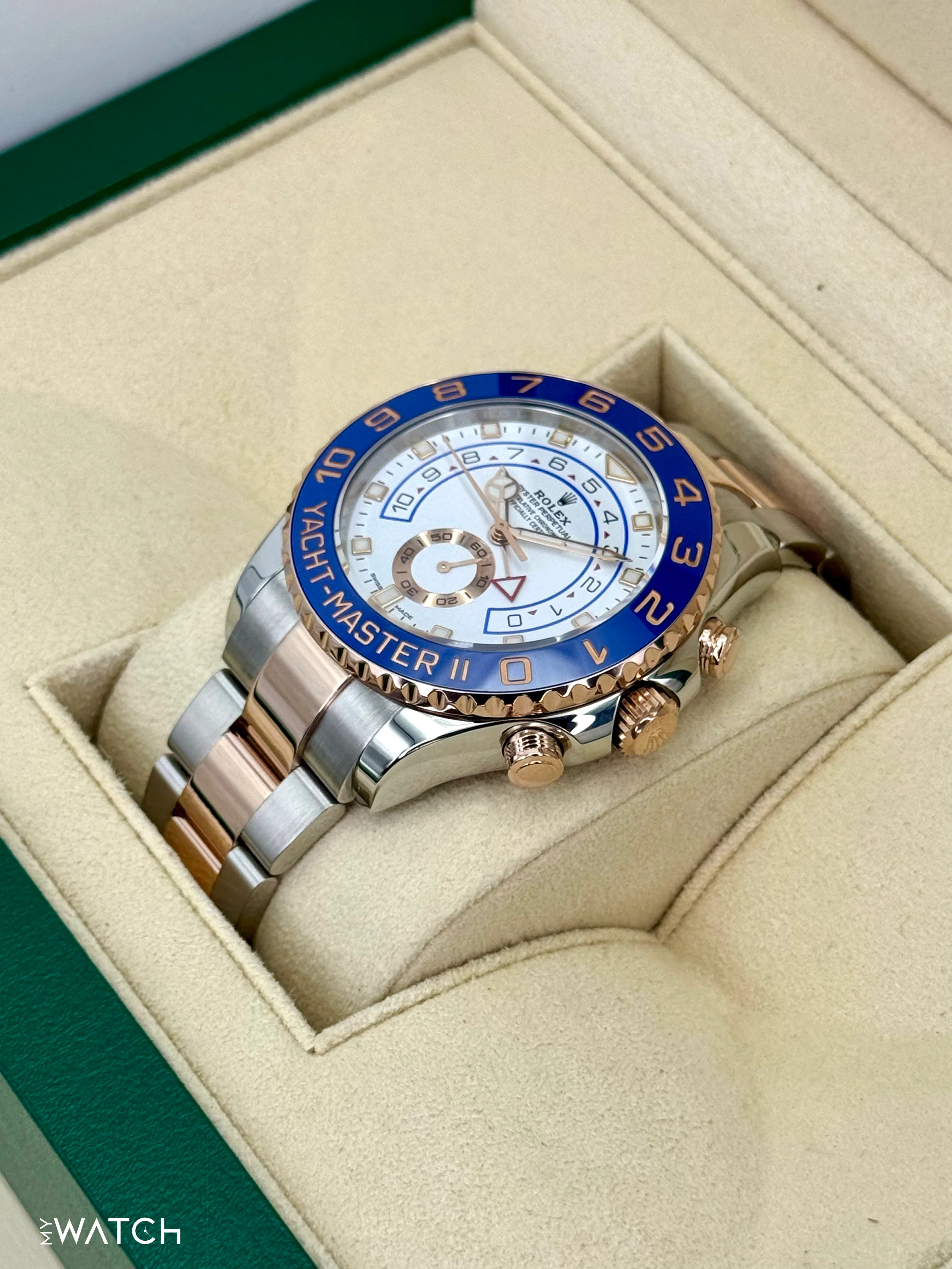 2020 Rolex Yacht-Master II 44mm 116681 Two-Tone White Dial - Image 5
