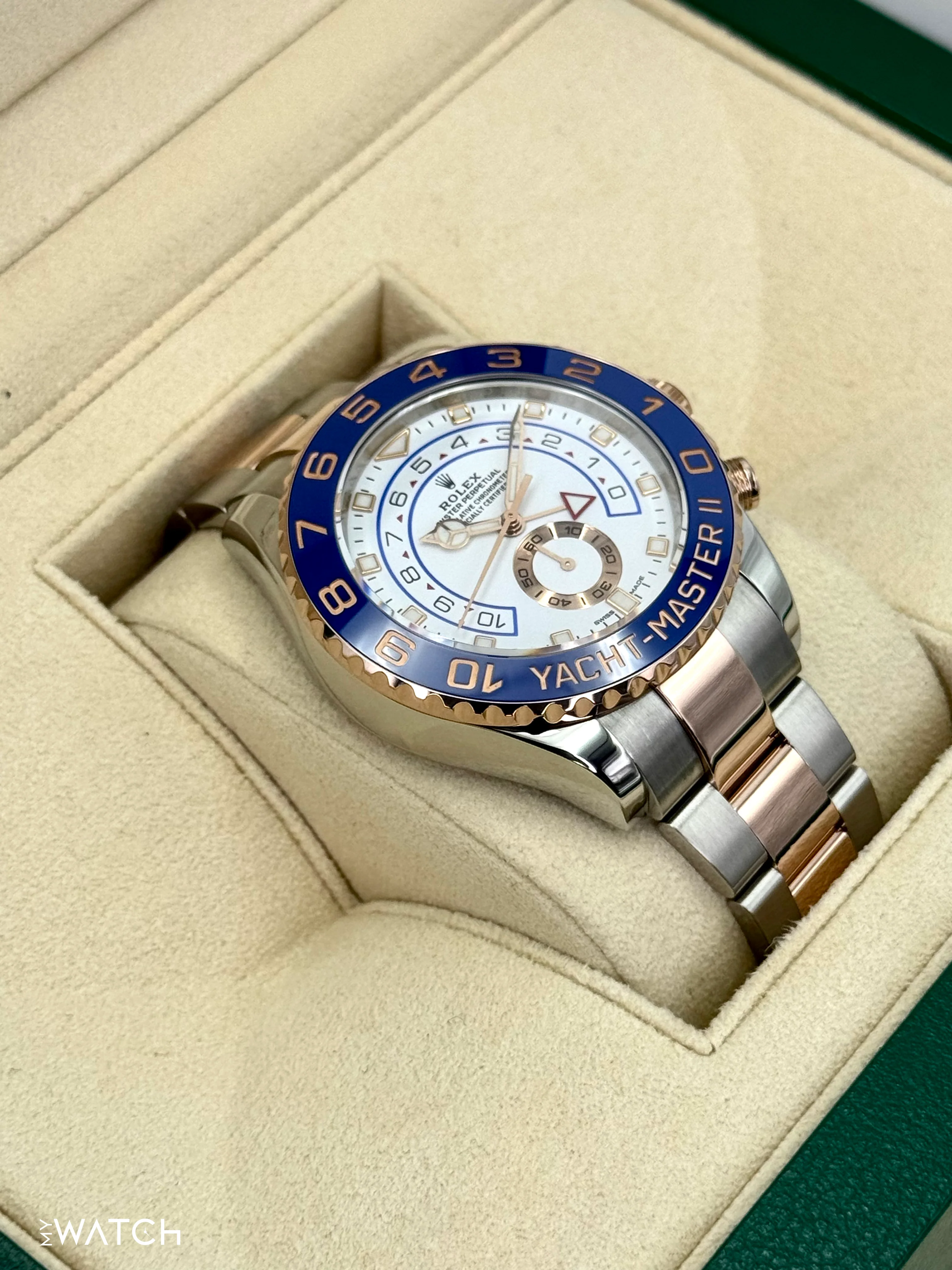 2020 Rolex Yacht-Master II 44mm 116681 Two-Tone White Dial - Image 6