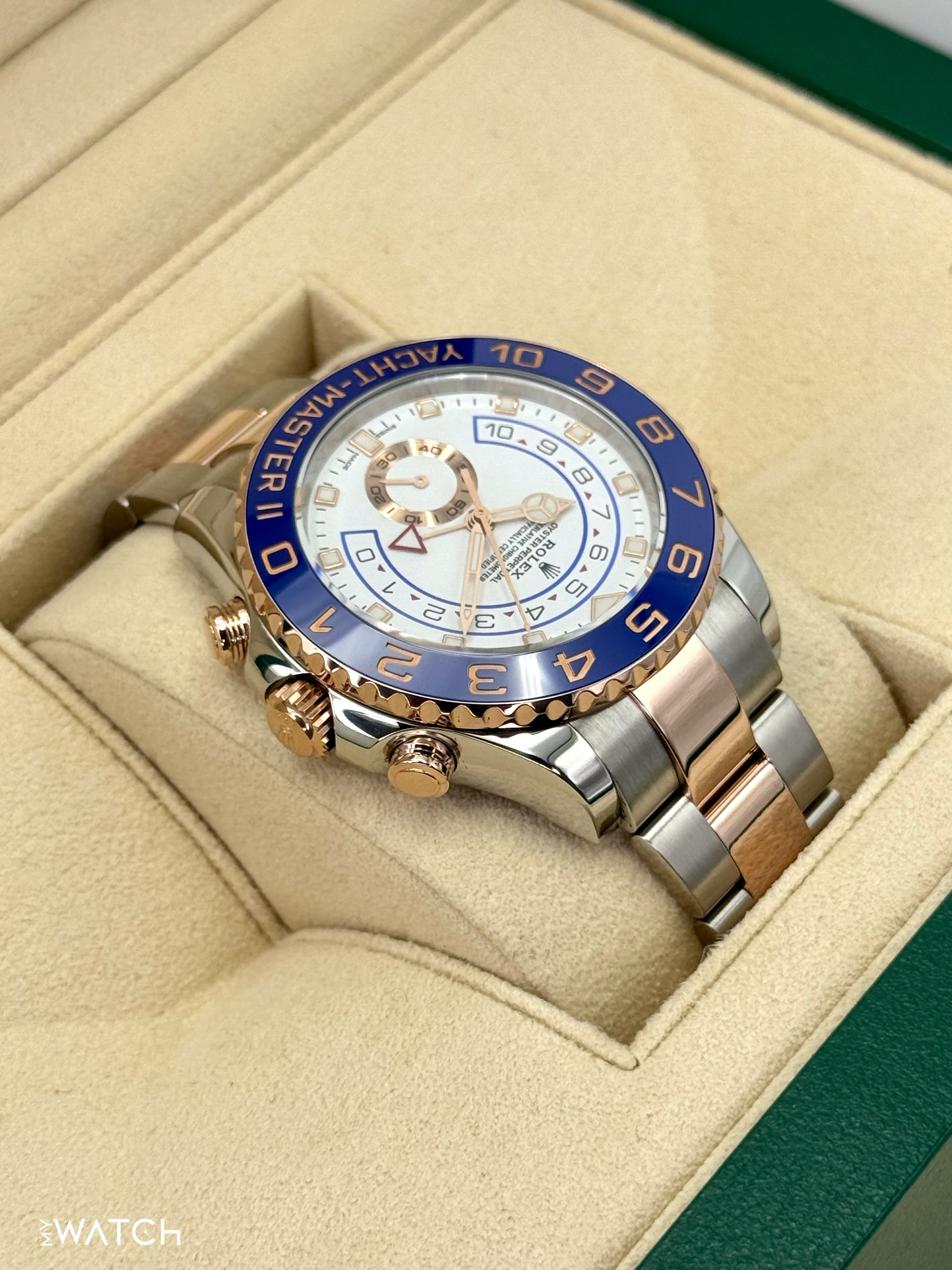 2020 Rolex Yacht-Master II 44mm 116681 Two-Tone White Dial - Image 8