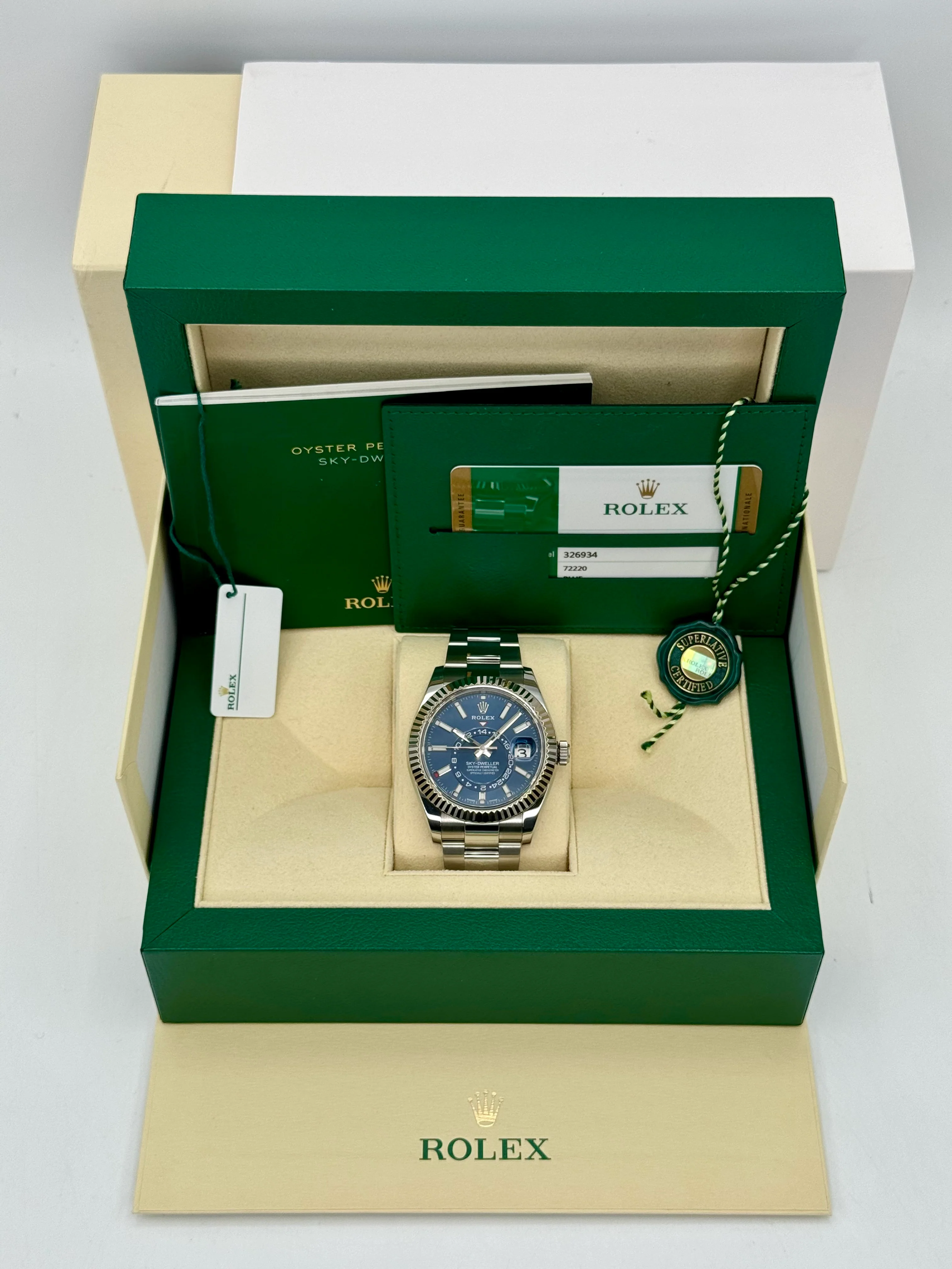 2020 Sky-Dweller 42mm 326934 Stainless Steel Oyster Blue Dial - Image 12