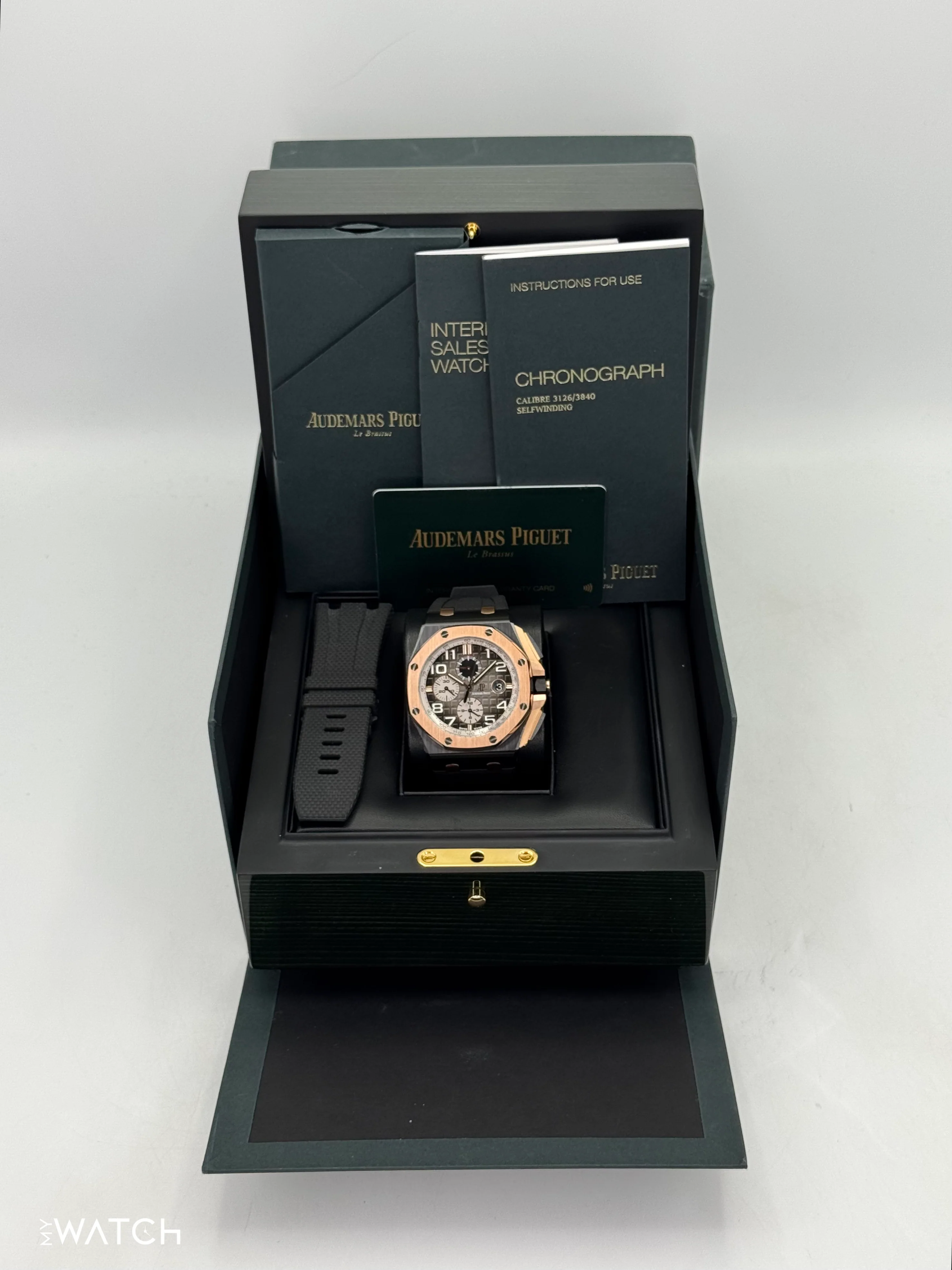 2021 Audemars Piguet Royal Oak Offshore 44mm 26405NR Rose Gold Black Dial - Image 9