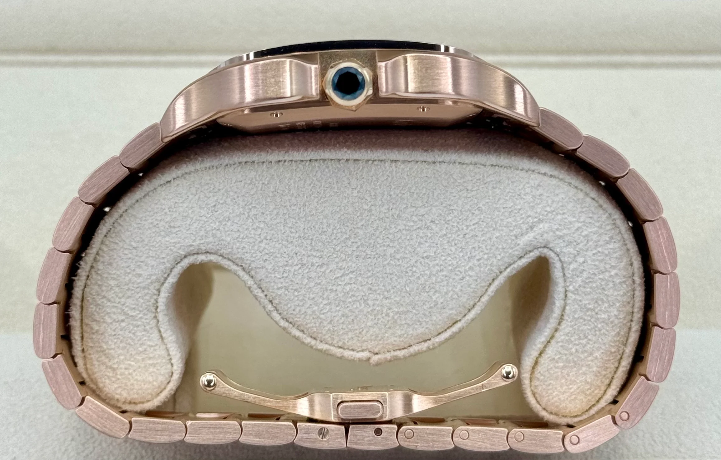 2021 Cartier Santos De Cartier 39.8mm WGSA0018 Rose Gold White Dial - Image 9