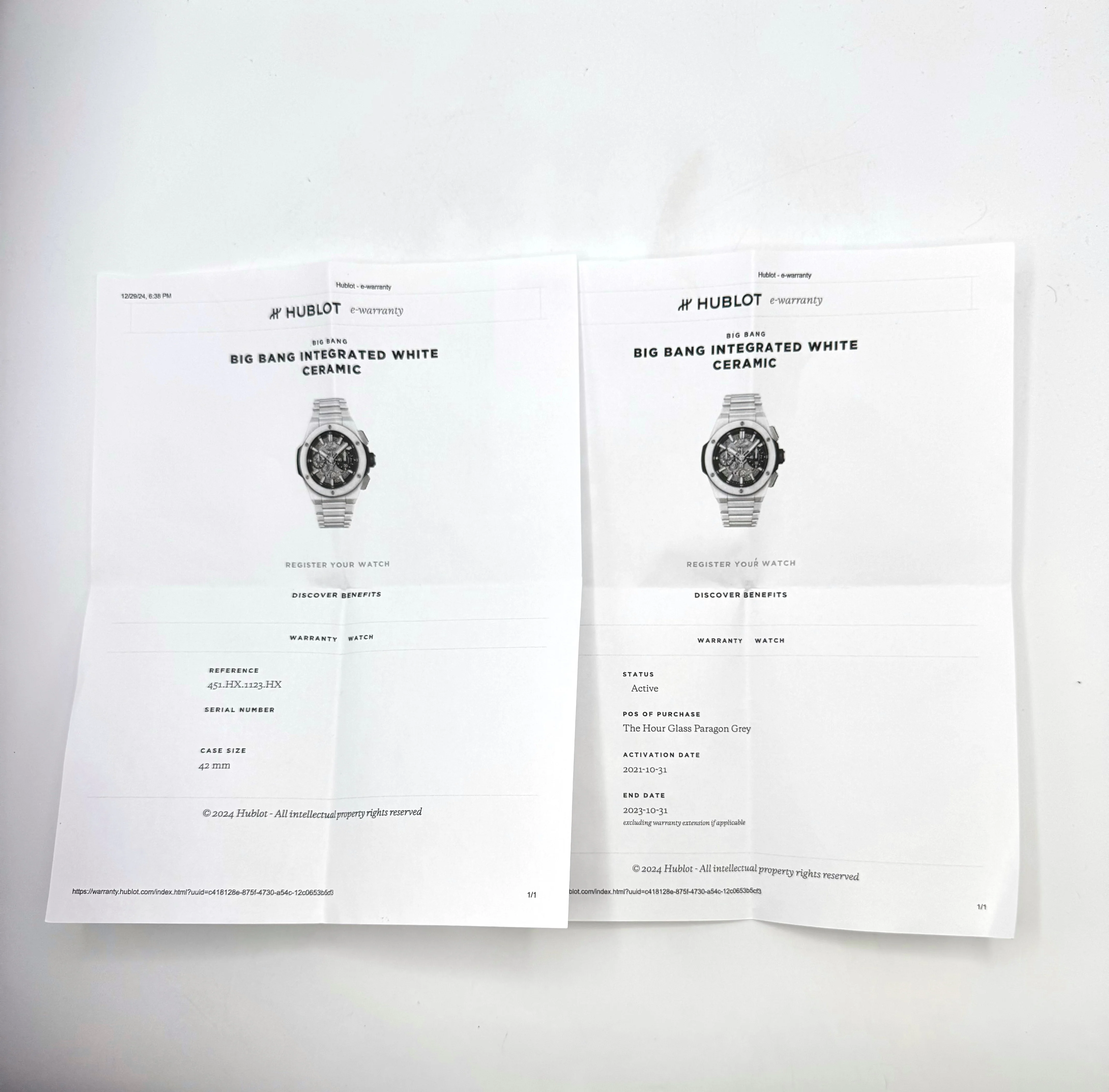2021 Hublot Big Bang Integrated 42mm 451.HX.1123.HX White Ceramic - Image 10