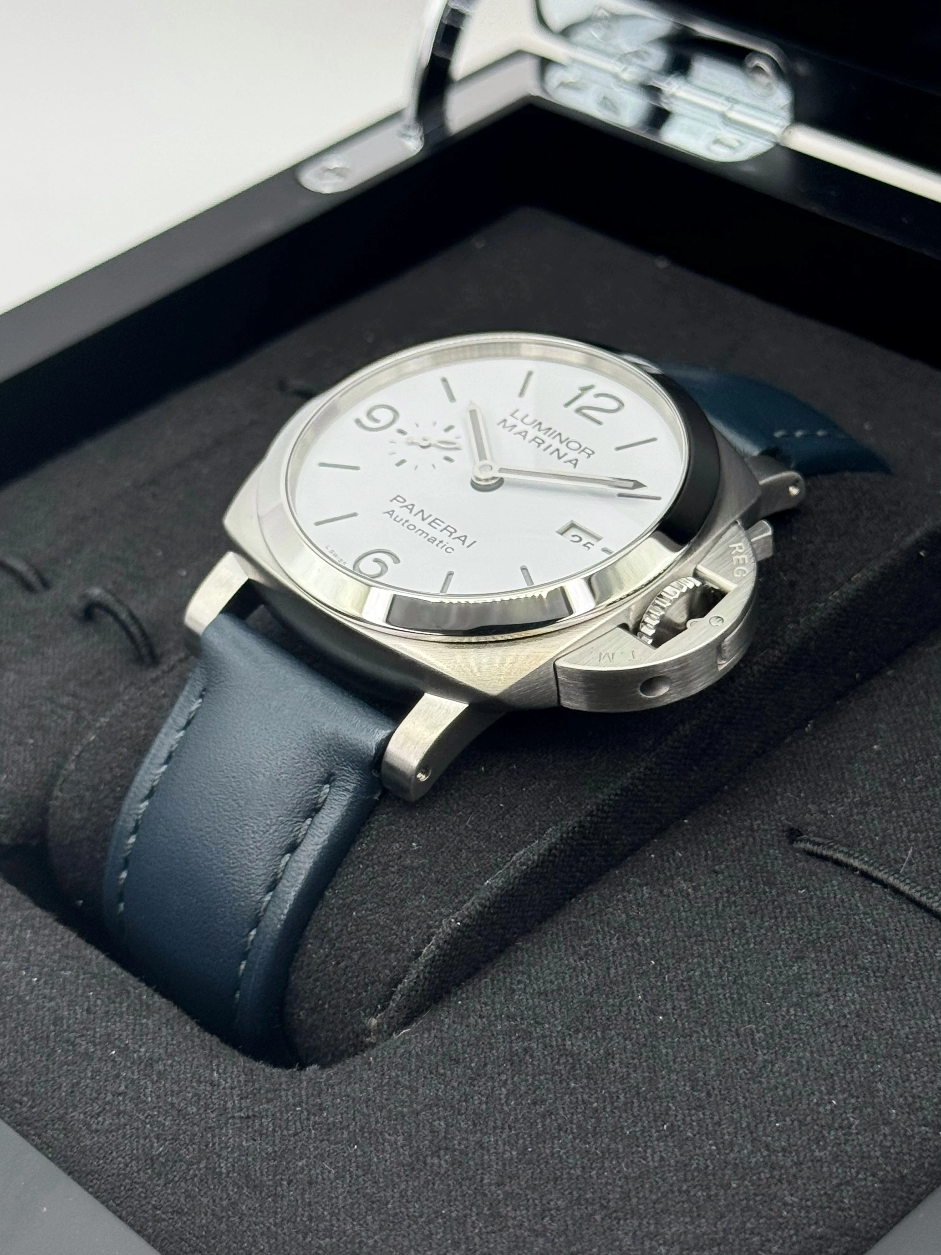2021 Panerai Luminor Marina 44mm PAM01314 Stainless Steel White Dial - Image 5