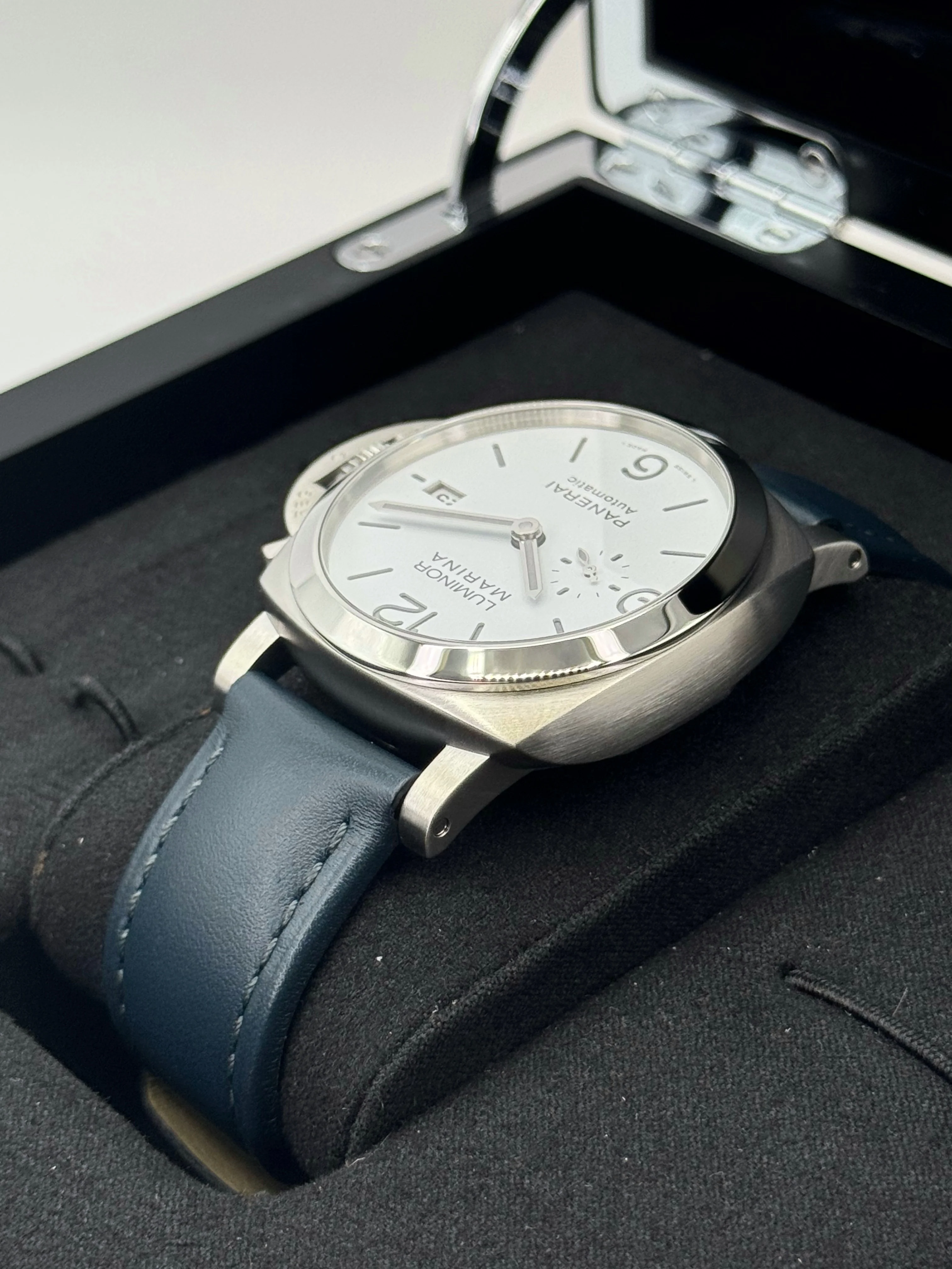 2021 Panerai Luminor Marina 44mm PAM01314 Stainless Steel White Dial - Image 7