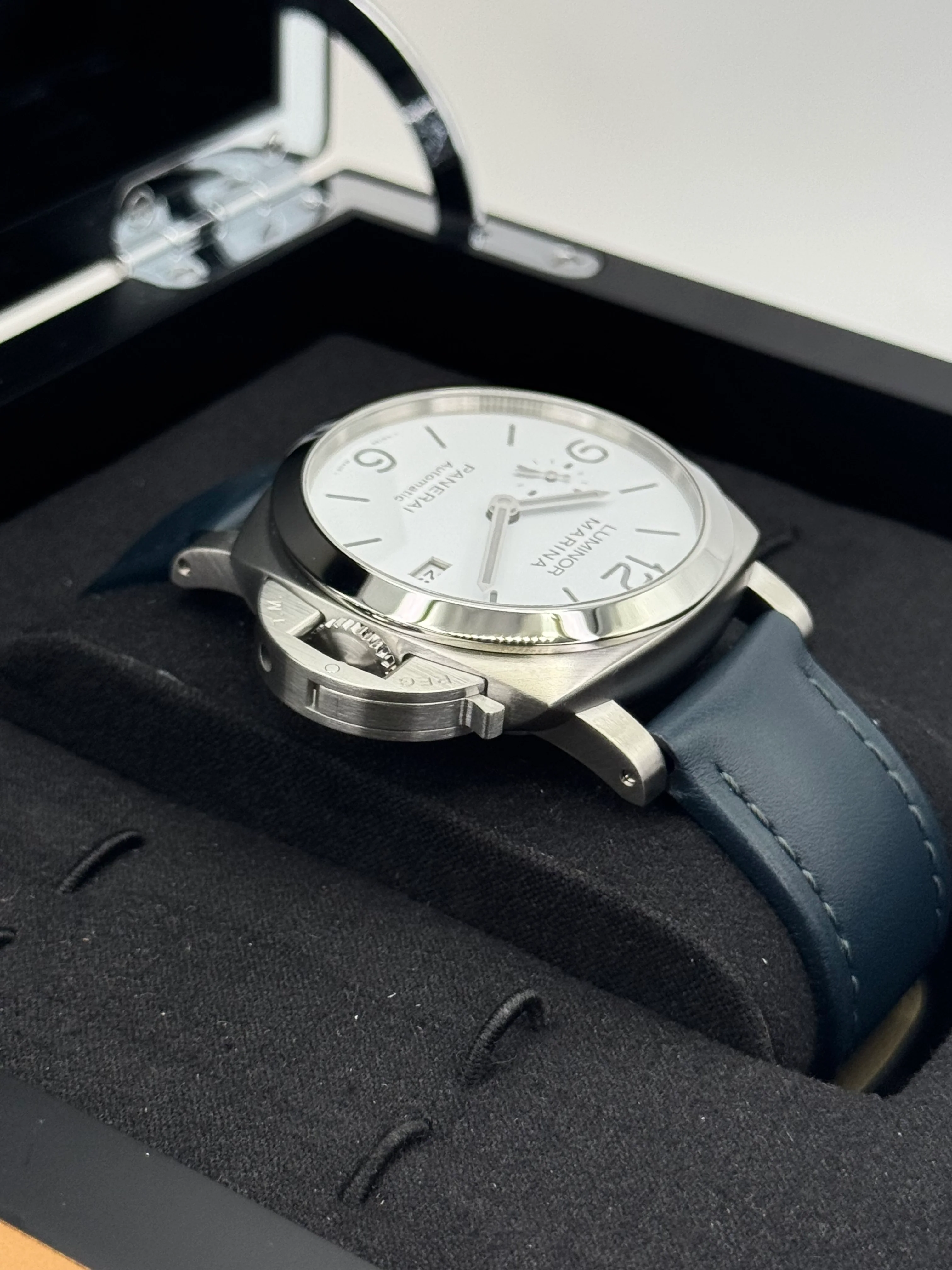 2021 Panerai Luminor Marina 44mm PAM01314 Stainless Steel White Dial - Image 8