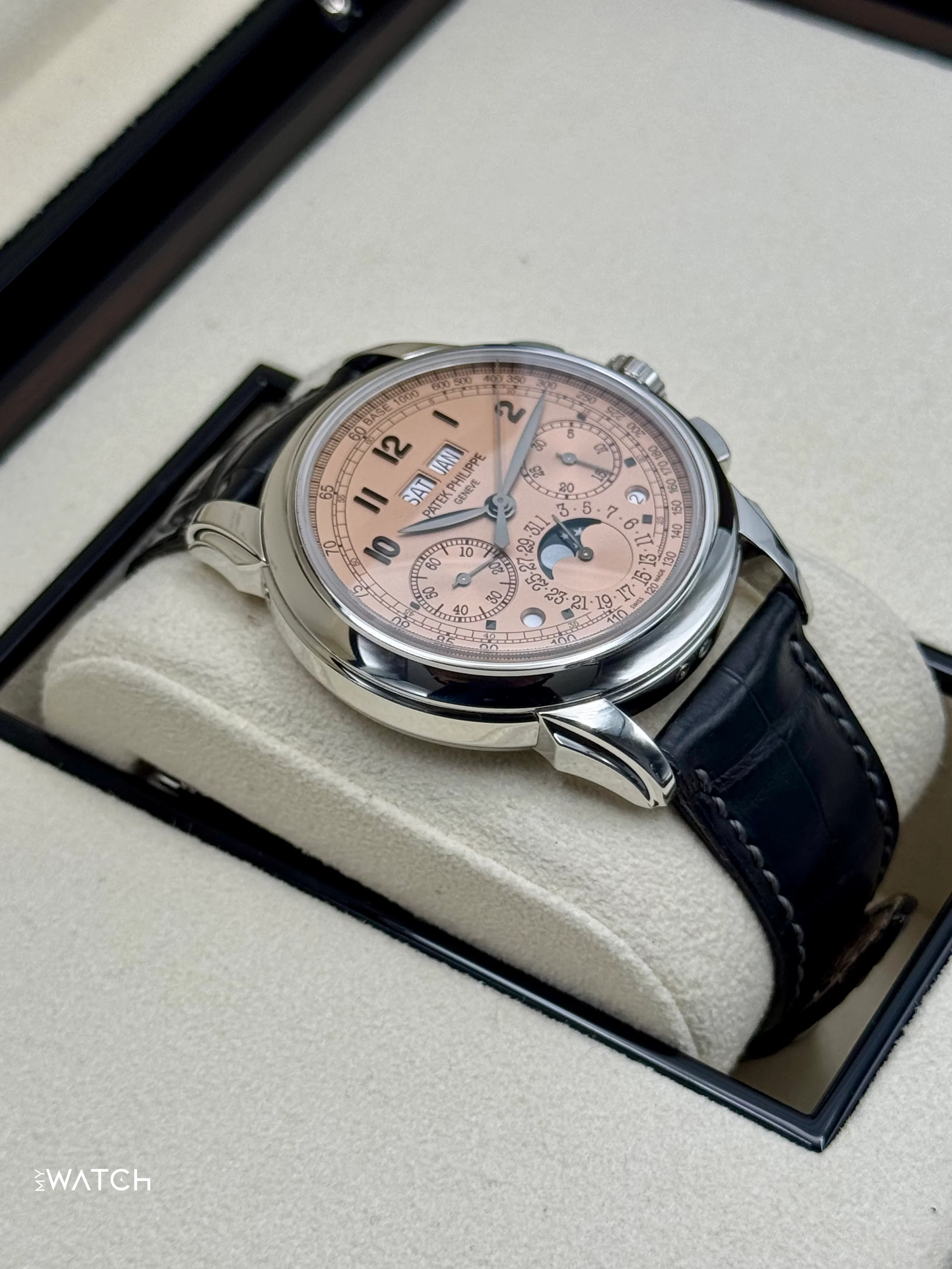 2021 Patek Philippe 5270P Perpetual Calendar Chronograph Salmon Dial - Image 6