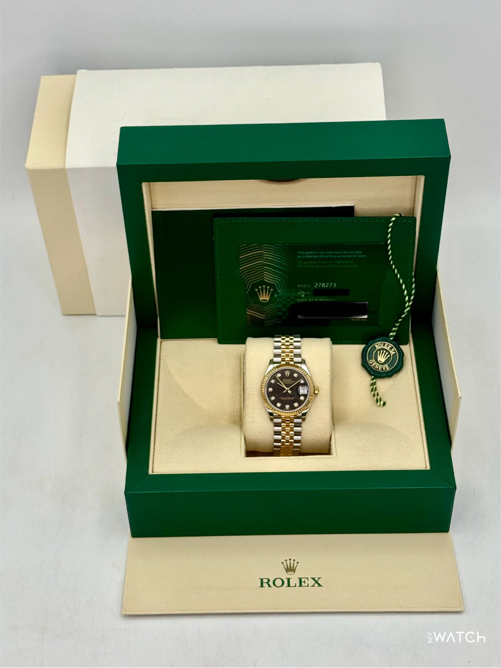 2021 Rolex Datejust 31mm 278273 Two-Tone Rhodium Diamond Dial - Image 9