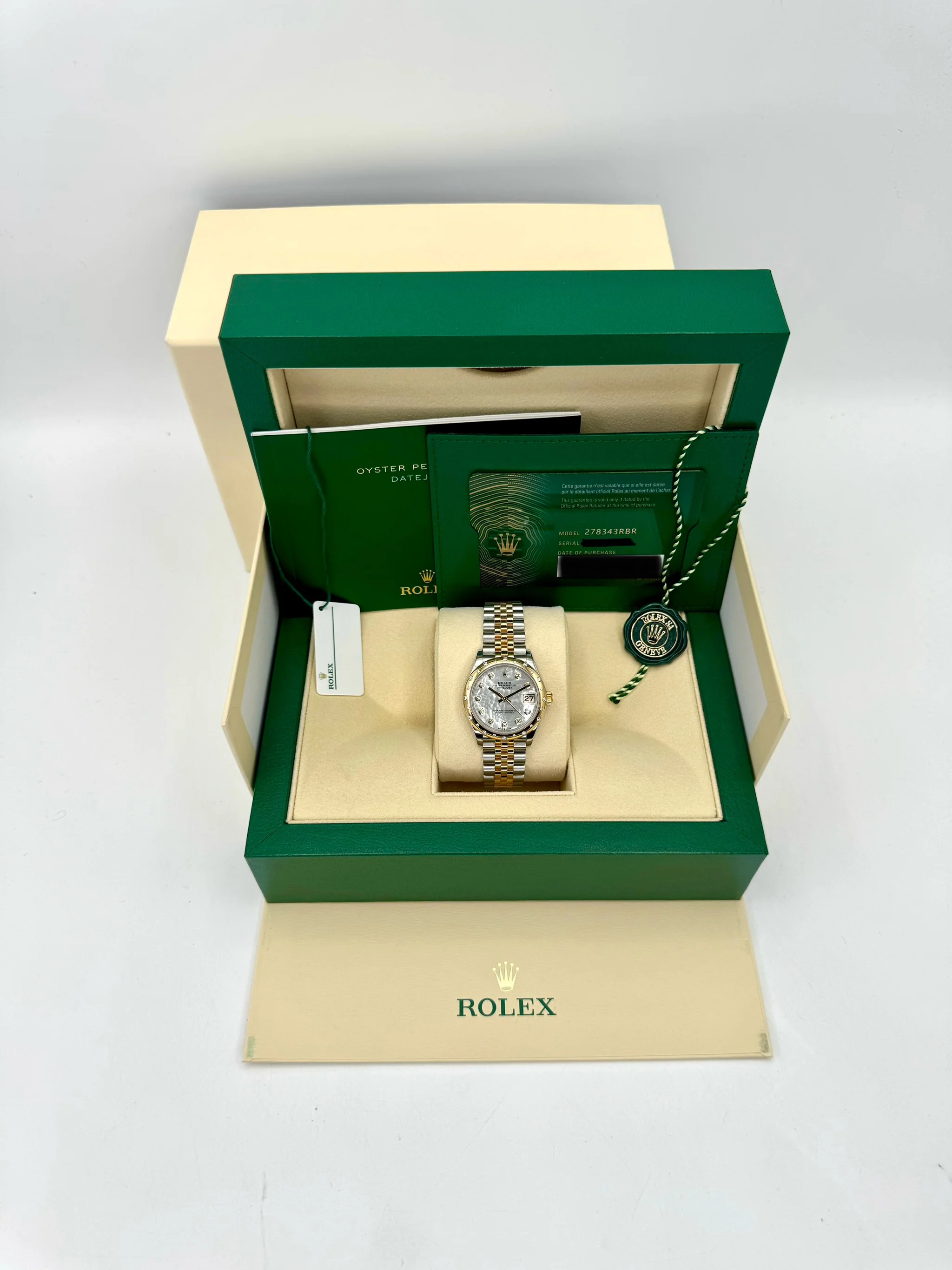 2021 Rolex Datejust 31mm 278343RBR Two-Tone Jubilee MOP Diamond Dial - Image 11