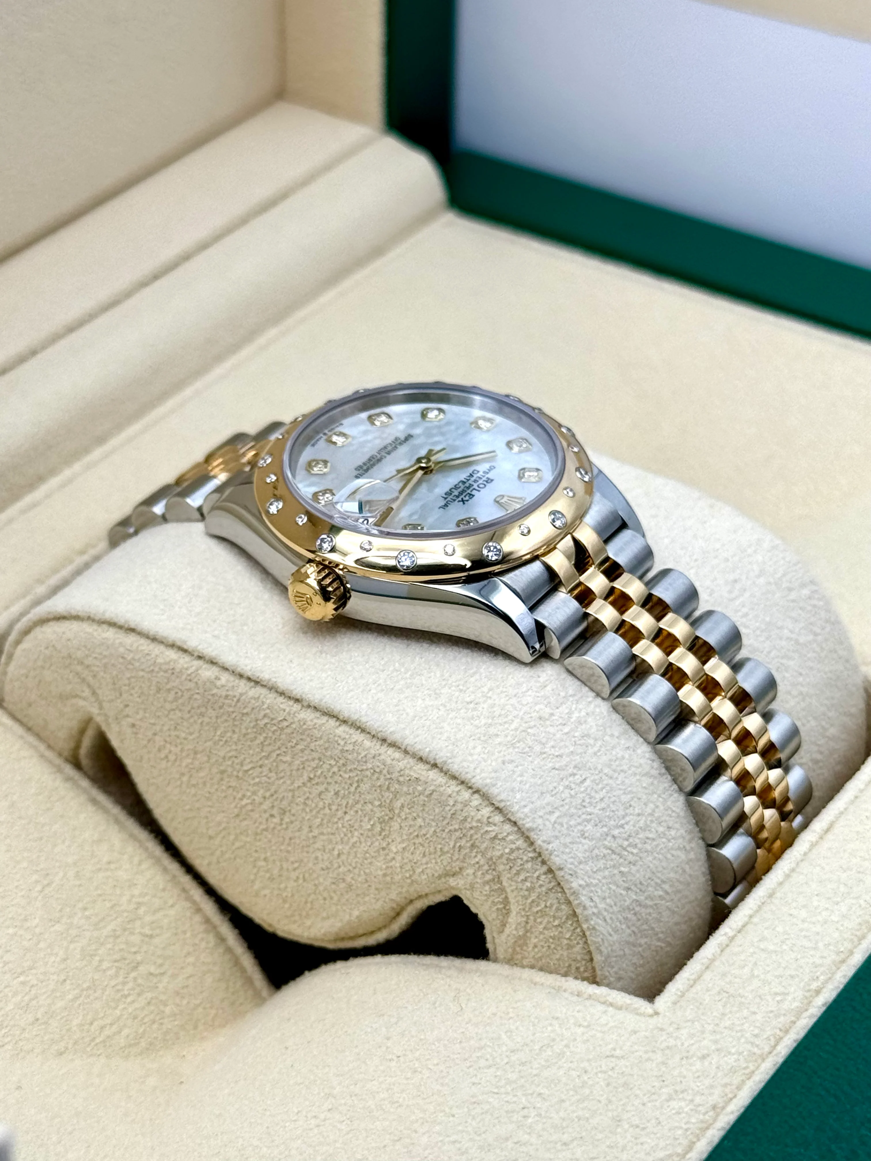 2021 Rolex Datejust 31mm 278343RBR Two-Tone Jubilee MOP Diamond Dial - Image 8