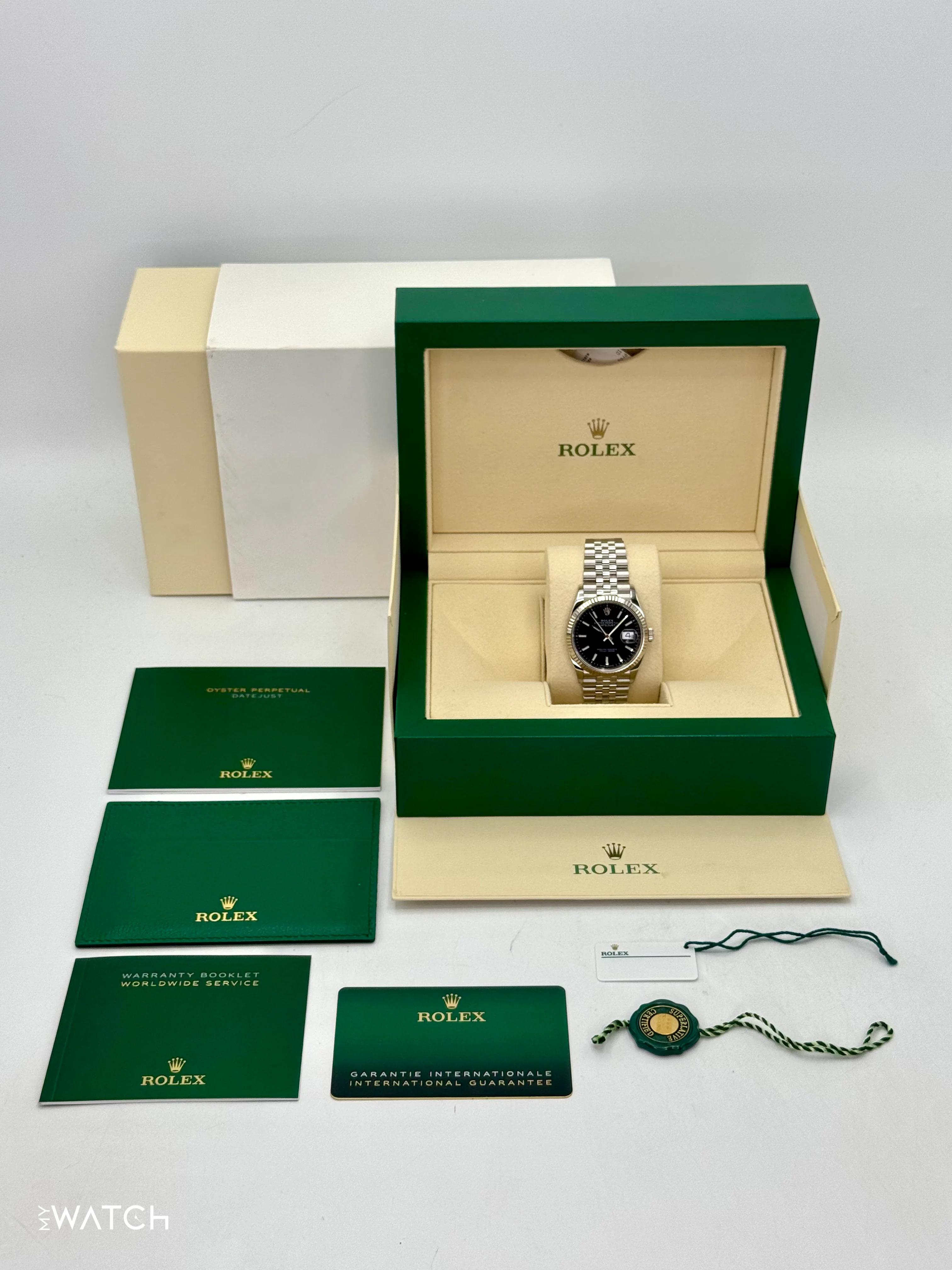 2021 Rolex Datejust 36mm 126234 Stainless Steel Jubilee Black Dial - Image 10