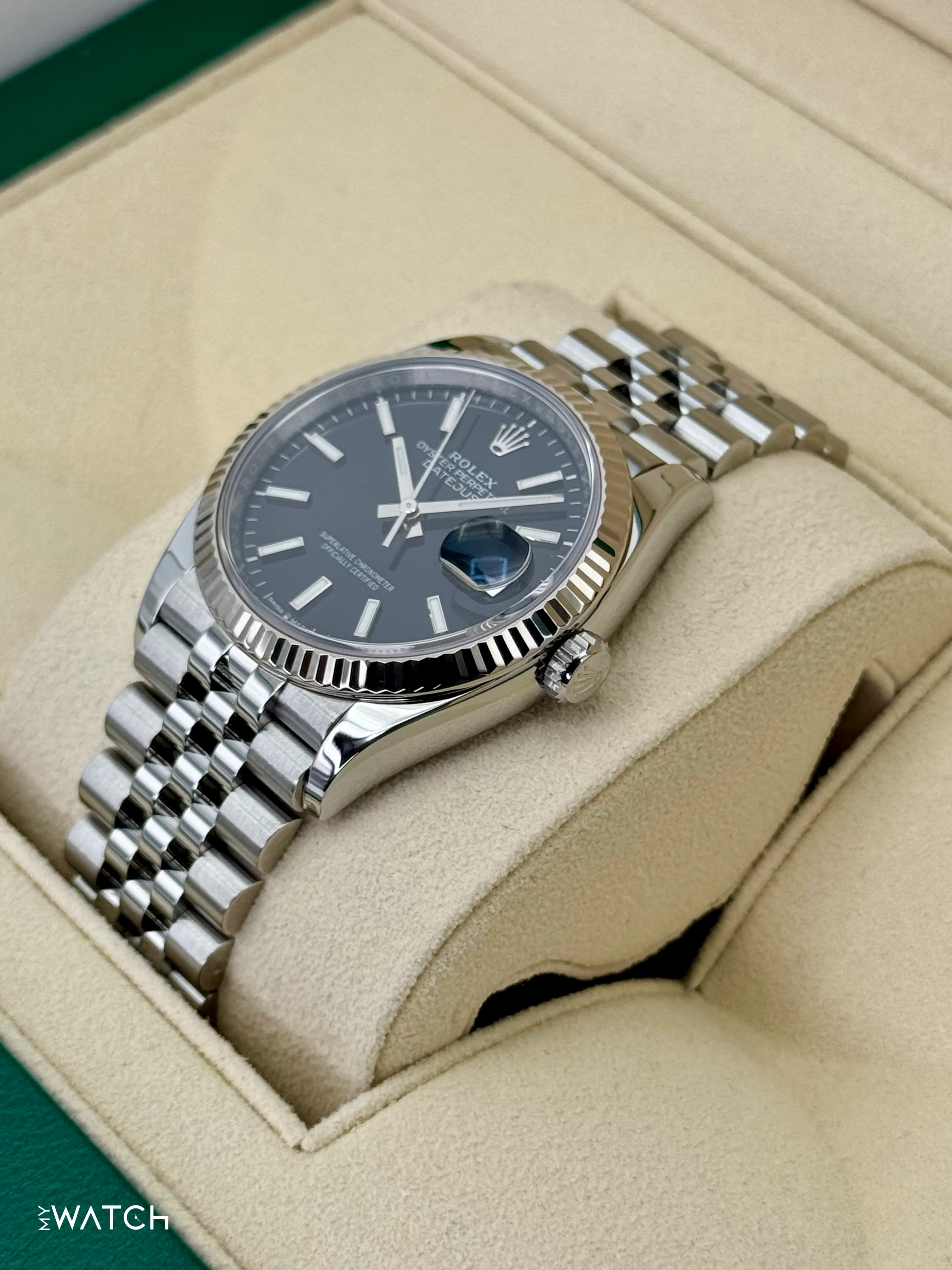 2021 Rolex Datejust 36mm 126234 Stainless Steel Jubilee Black Dial - Image 5