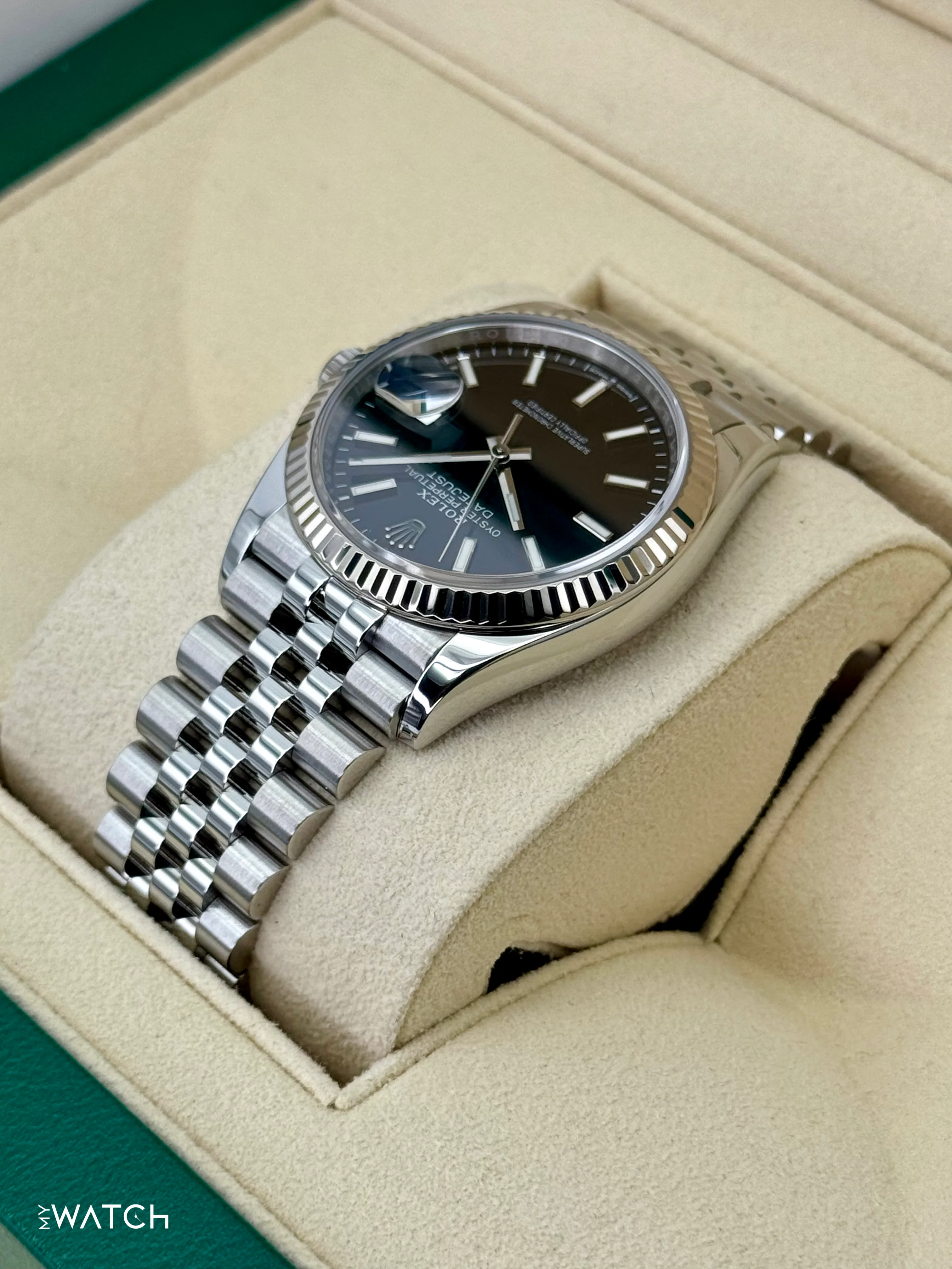 2021 Rolex Datejust 36mm 126234 Stainless Steel Jubilee Black Dial - Image 7