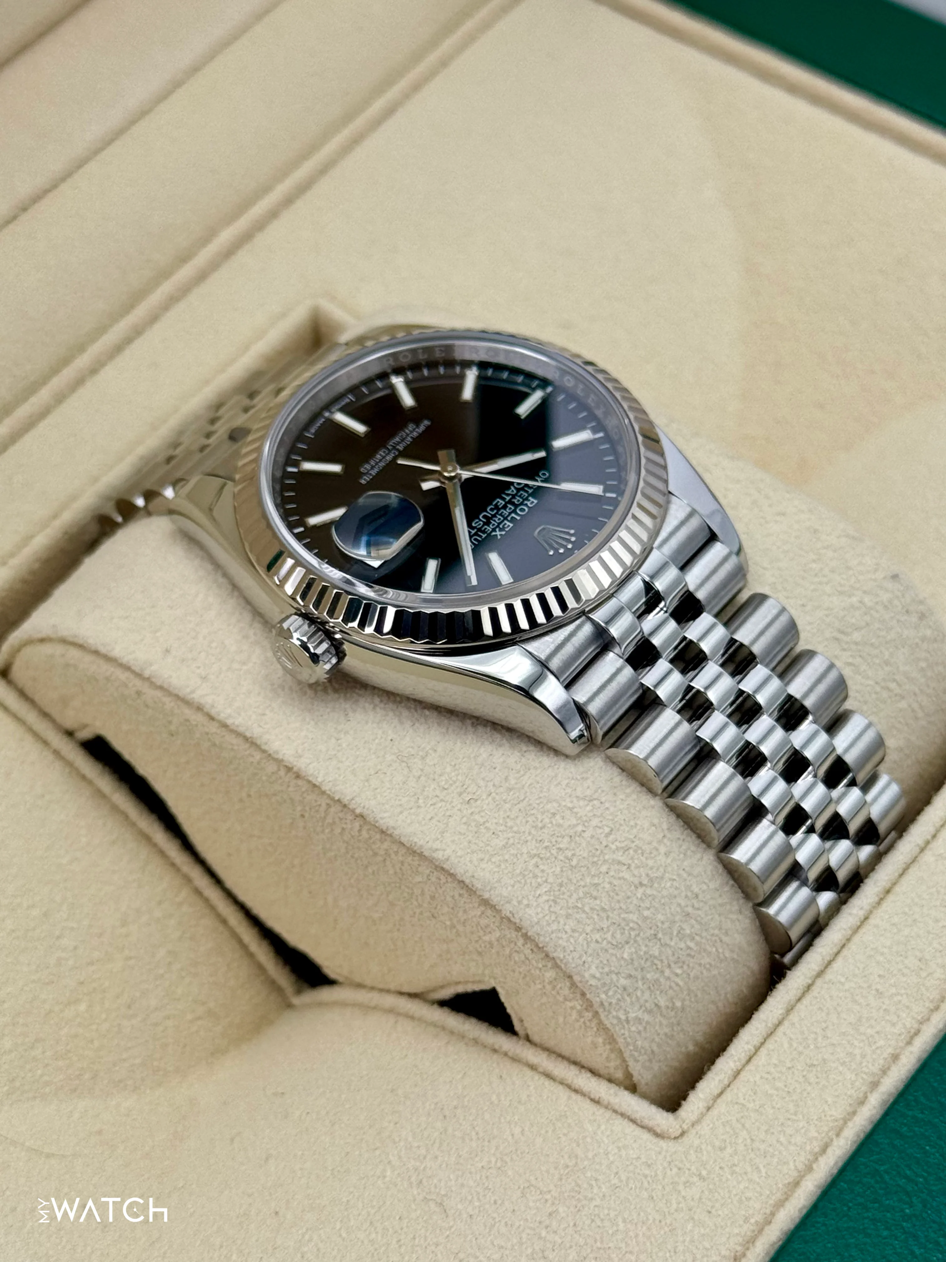 2021 Rolex Datejust 36mm 126234 Stainless Steel Jubilee Black Dial - Image 8