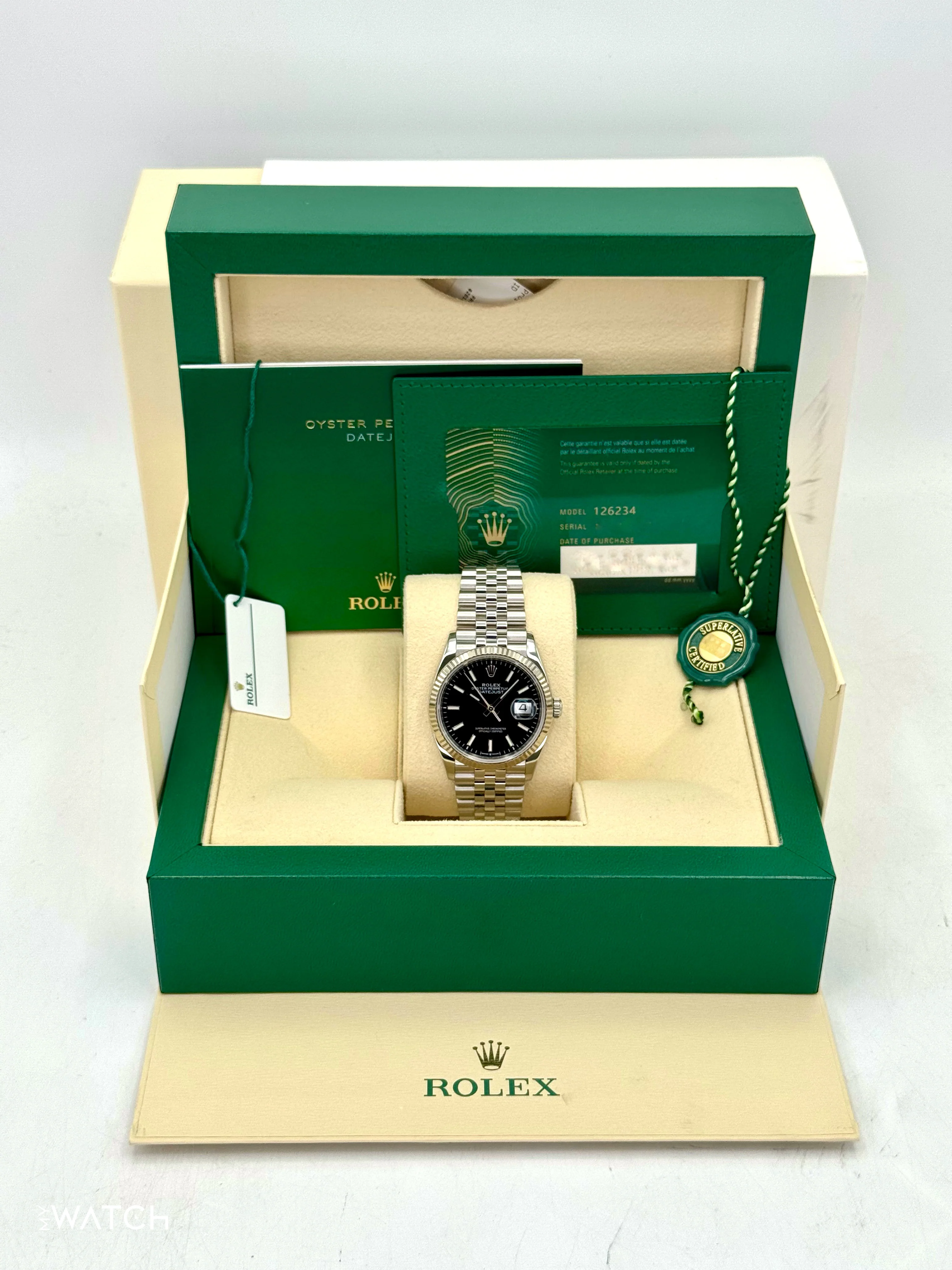 2021 Rolex Datejust 36mm 126234 Stainless Steel Jubilee Black Dial - Image 9