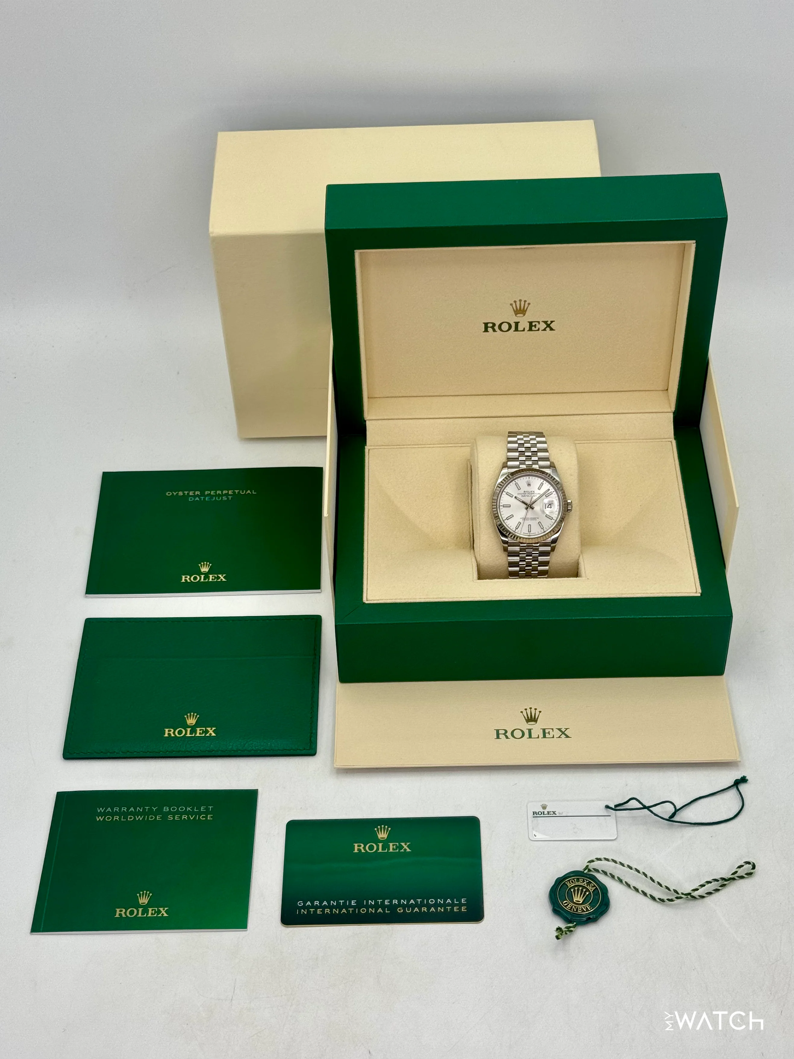 2021 Rolex Datejust 36mm 126234 Stainless Steel Jubilee Silver Dial - Image 10