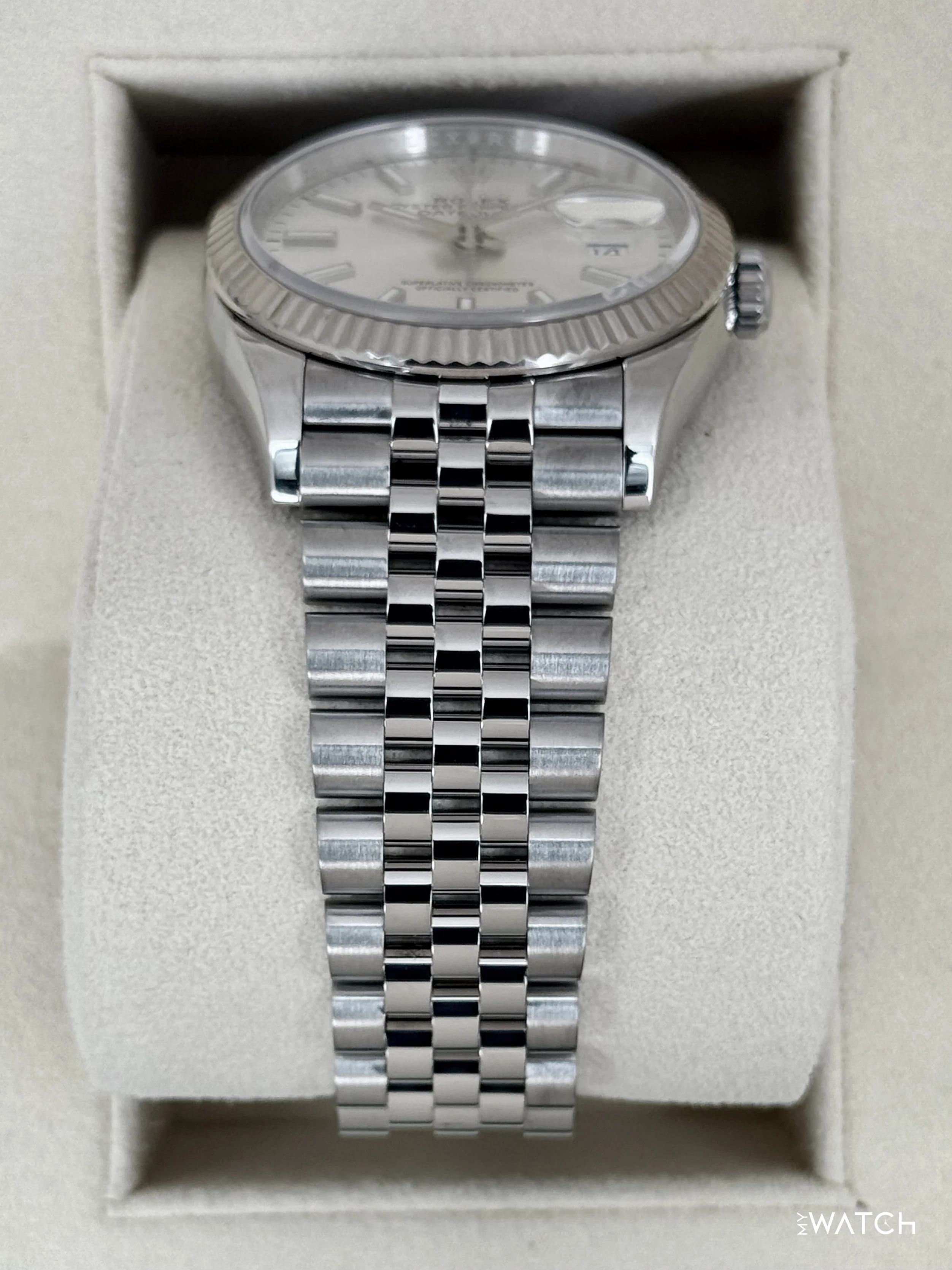 2021 Rolex Datejust 36mm 126234 Stainless Steel Jubilee Silver Dial - Image 3