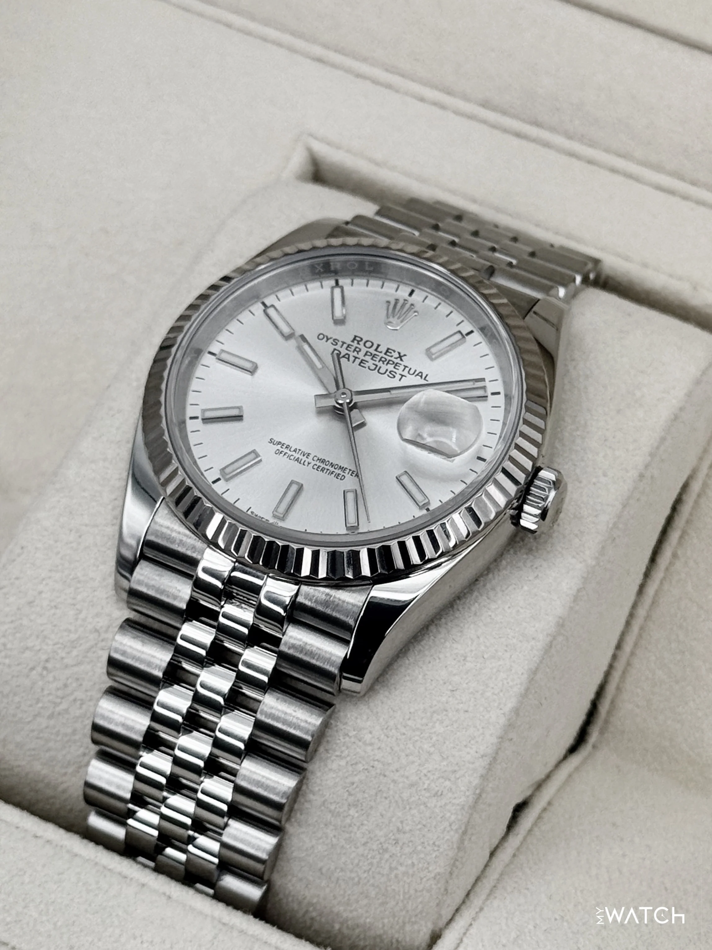 2021 Rolex Datejust 36mm 126234 Stainless Steel Jubilee Silver Dial - Image 5